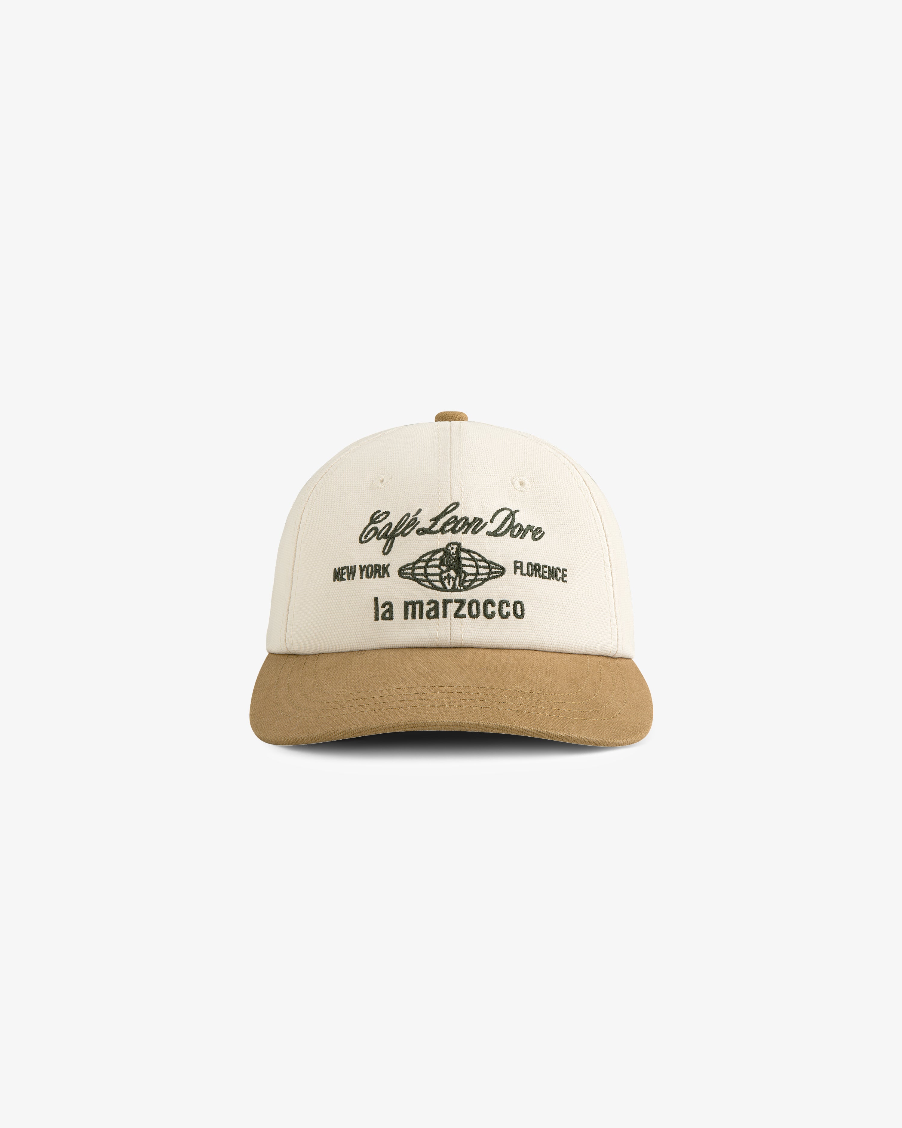 aim-leon-dore-caf-leon-dore-x-la-marzocco-cap-creme image 2