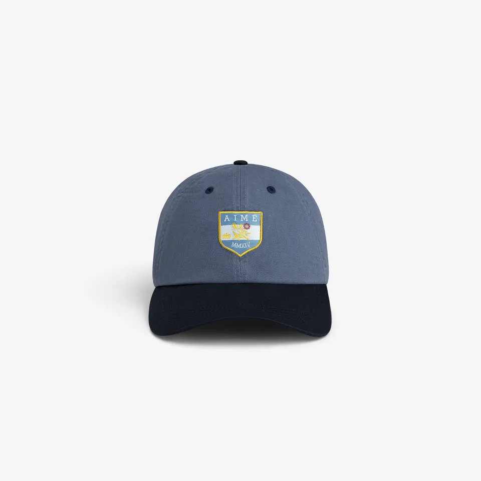 aim-leon-dore-crest-shield-hat-blue-strapback image 1