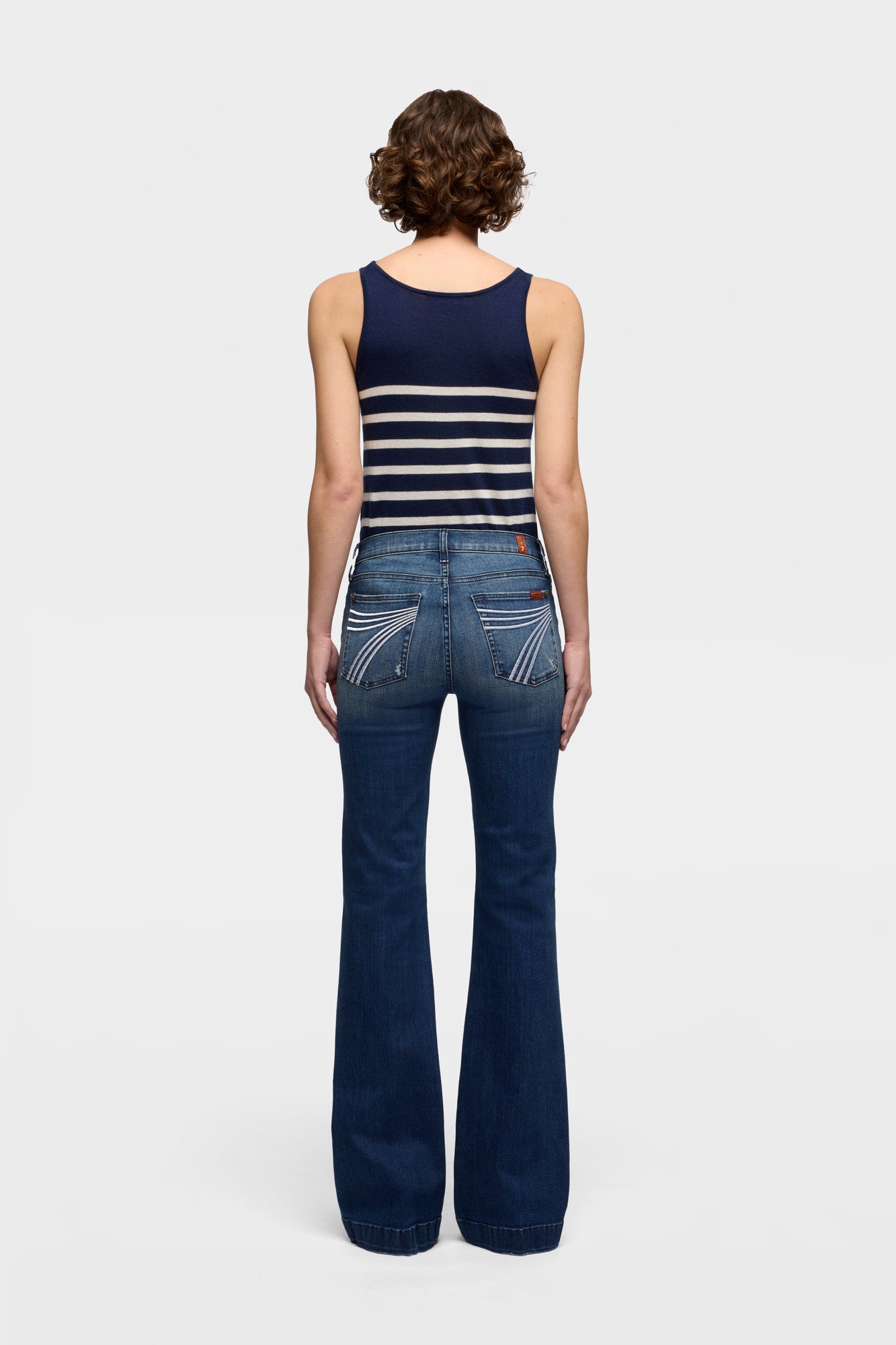 7-for-all-mankind-dojo-36-slim-illusion-lake-blue-flare-jeans-damen image 5