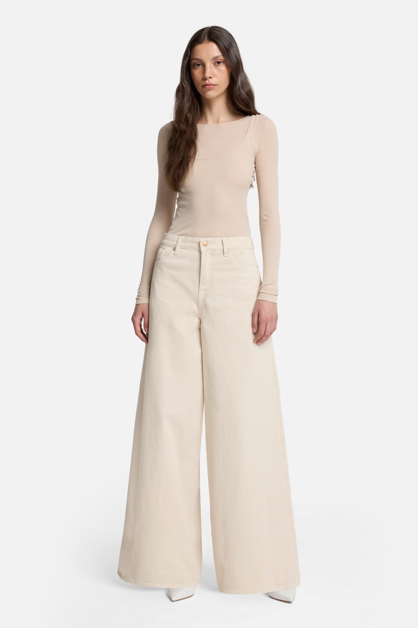 7-for-all-mankind-double-layer-longsleeve-rib-nude-damen-top image 2