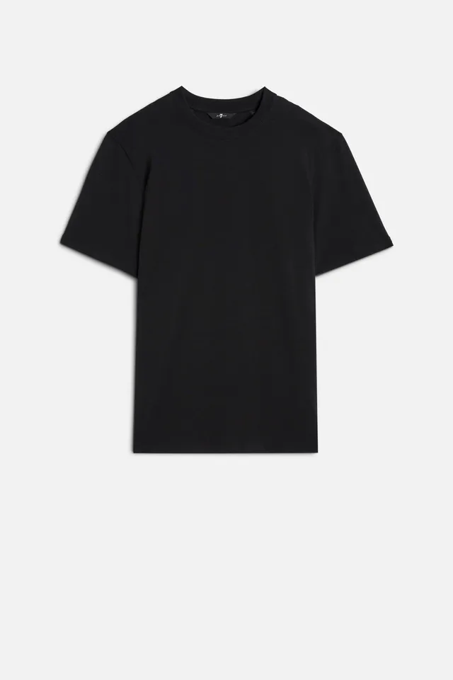 7-for-all-mankind-lyocell-crewneck-t-shirt-herren-schwarz image 1
