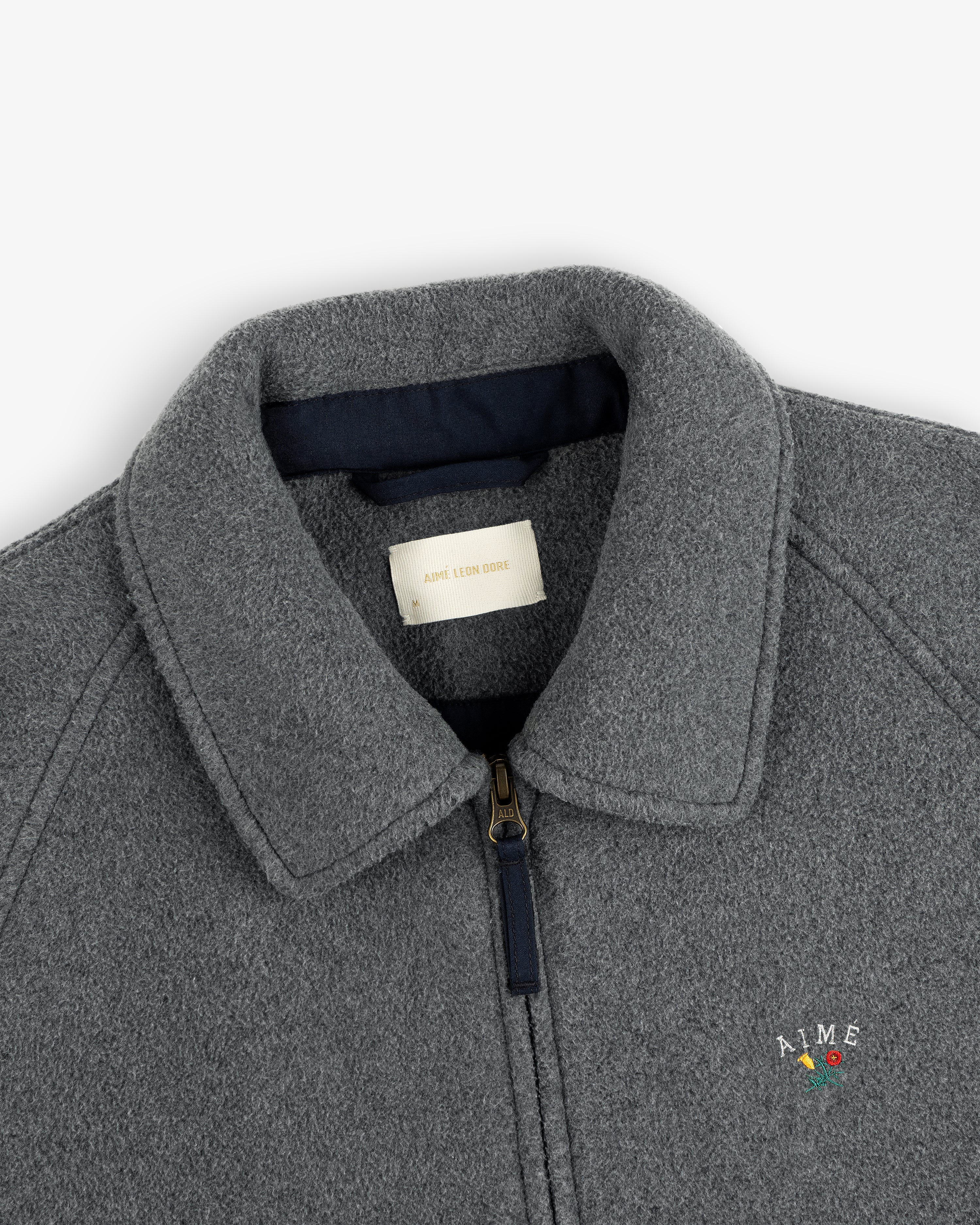 aim-leon-dore-crest-fleece-casual-jacke-grau image 4