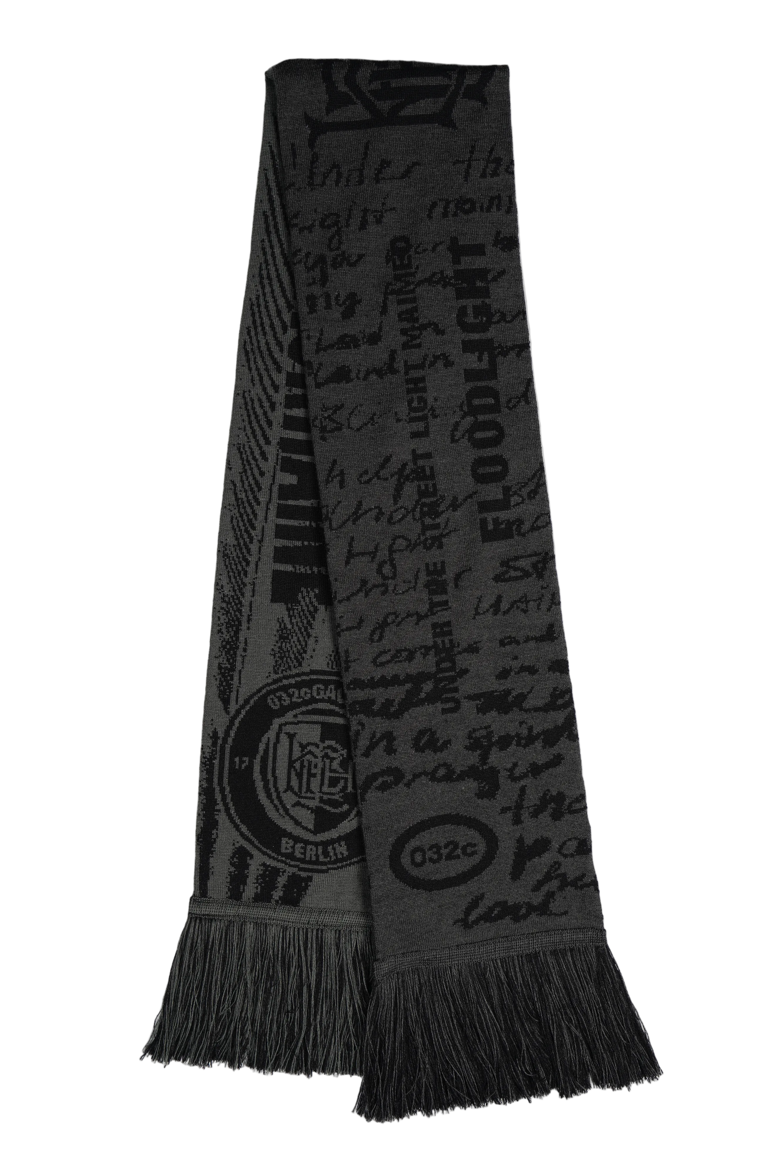 032c-blackhaine-sponsor-scarf-jacquard-schal-mit-fransen image 2