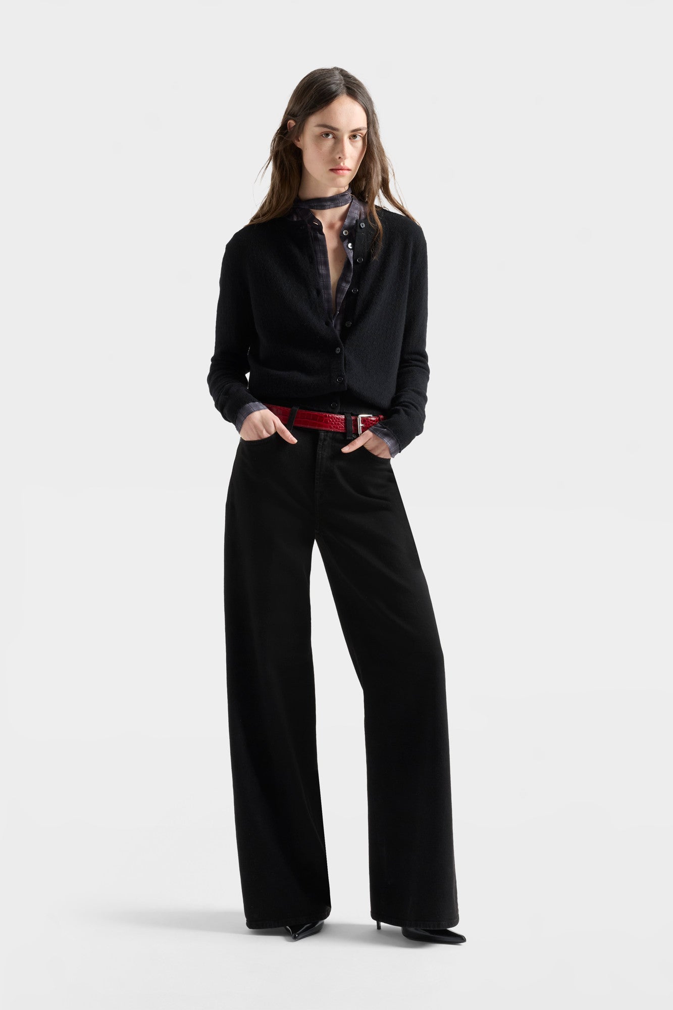 7-for-all-mankind-lotta-nightwood-damen-wide-leg-jeans-schwarz image 2