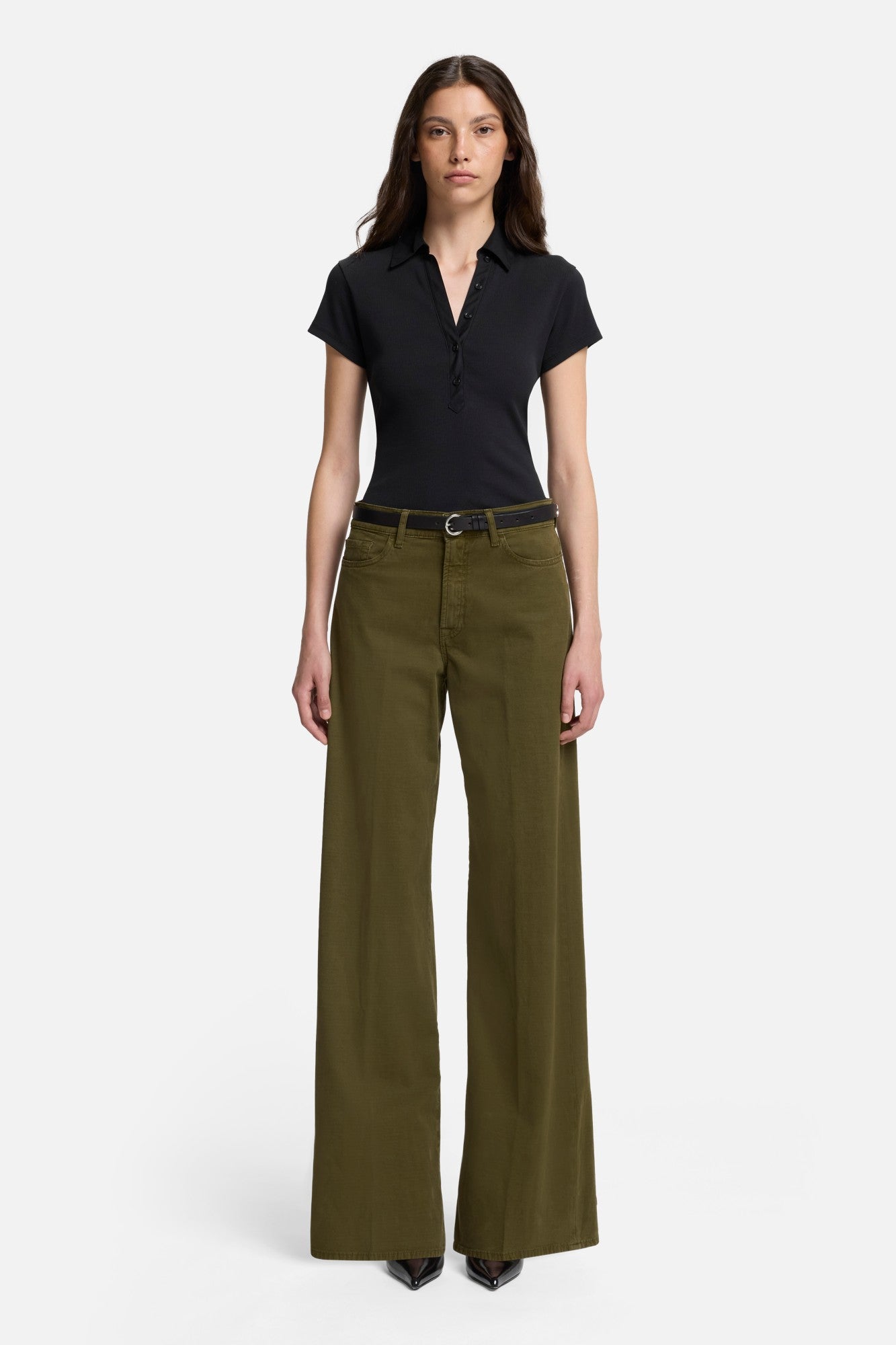 7-for-all-mankind-ribbed-henley-polo-black-top image 2