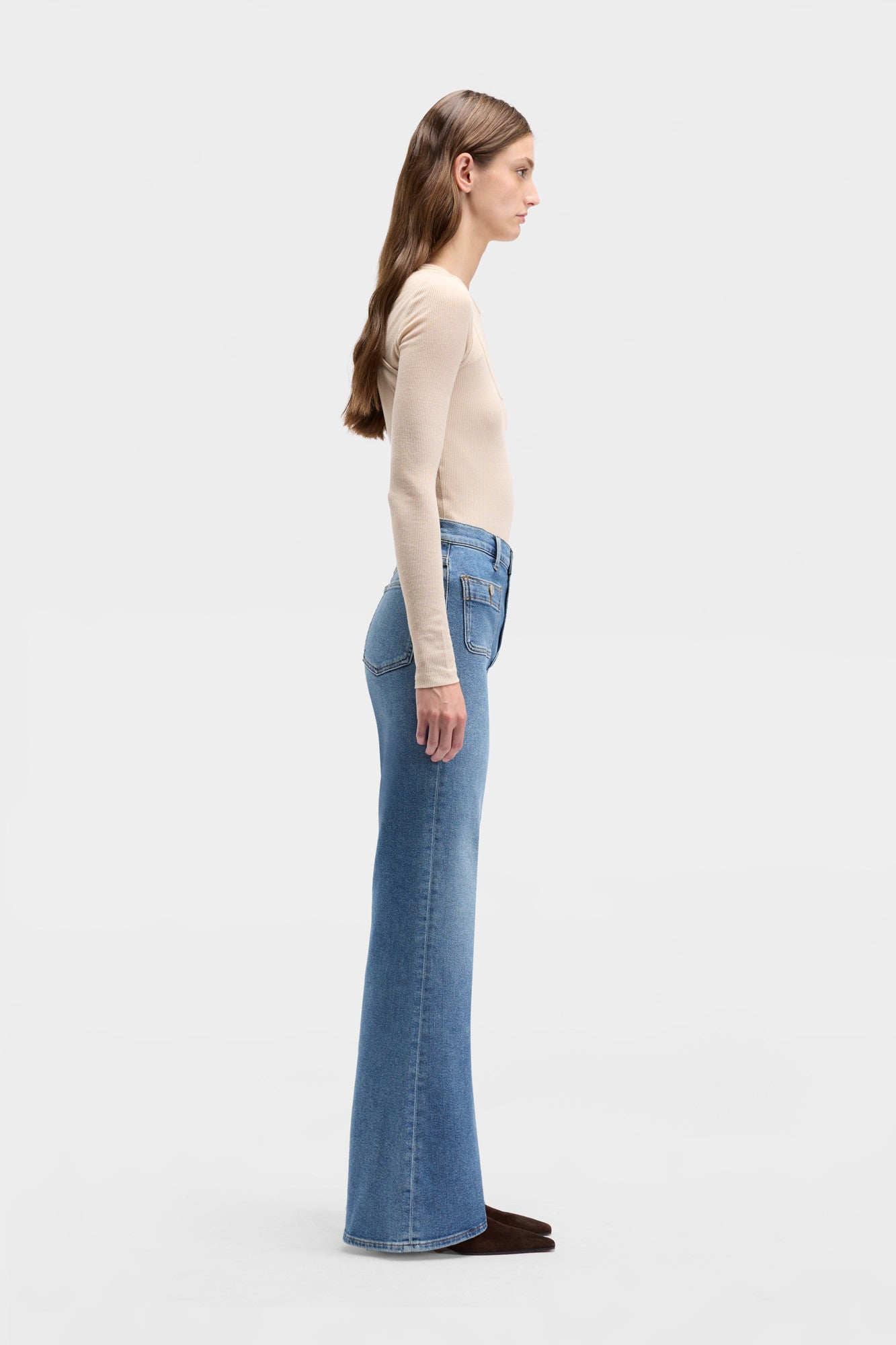 7-for-all-mankind-petite-modern-dojo-flare-jeans-luxe-vintage-oceanstone-damen image 6