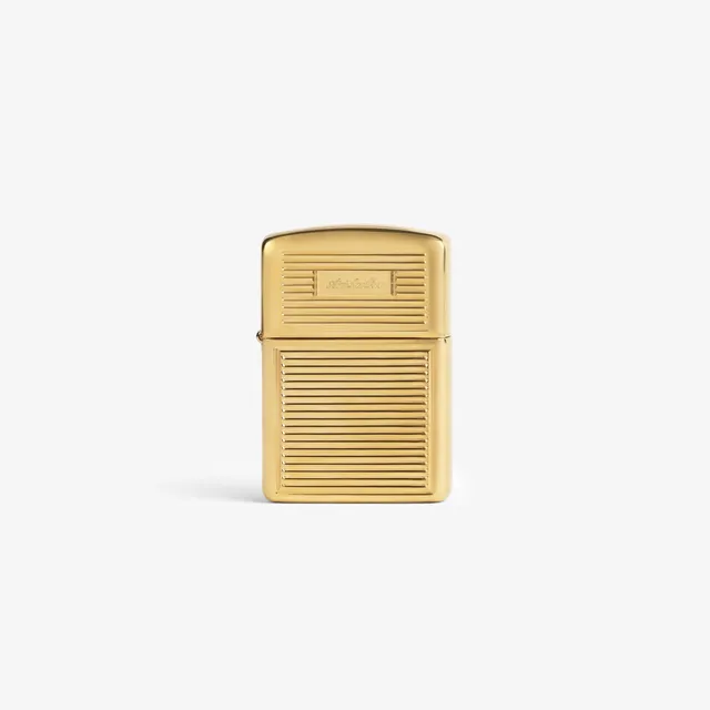 aim-leon-dore-brass-zippo-lighter-goldenes-messing-feuerzeug-made-in-usa image 1