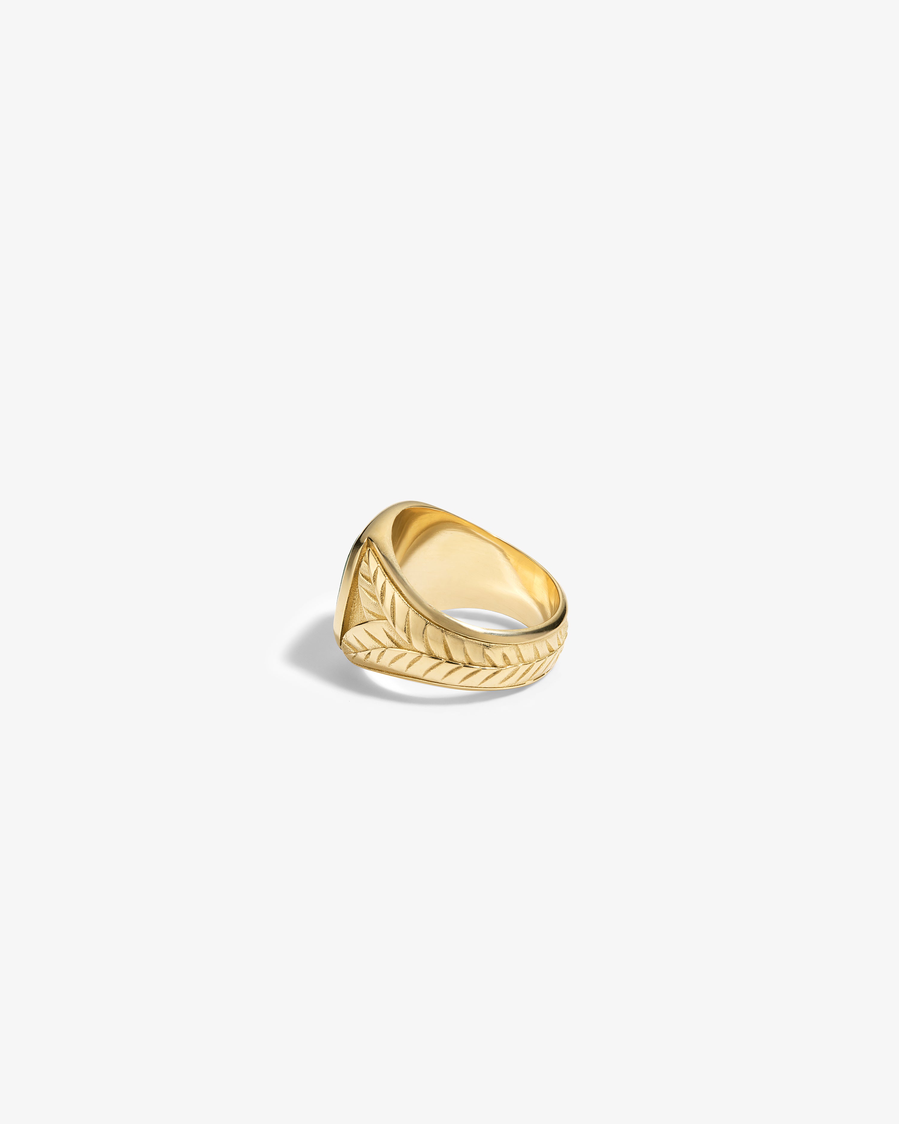 aim-leon-dore-14kt-gold-jade-siegelring-handmade-nyc image 3