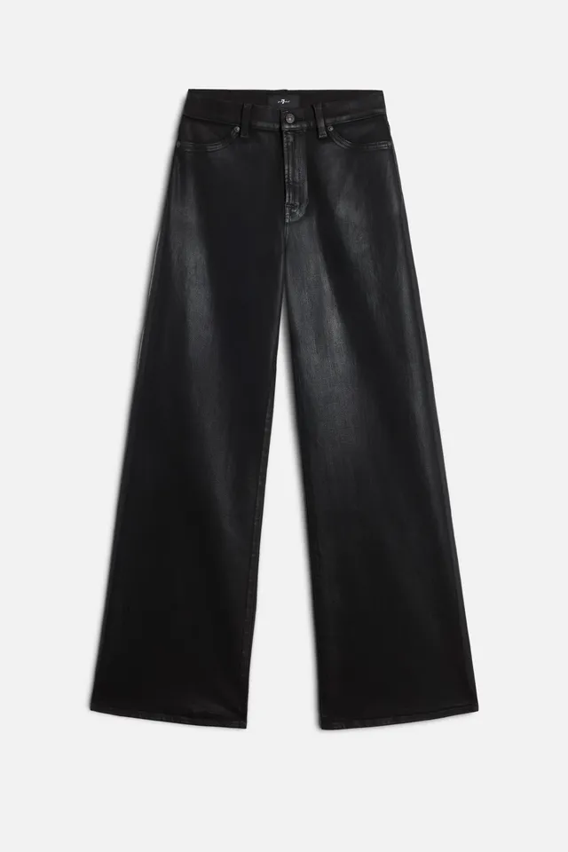 7-for-all-mankind-lotta-wide-leg-jeans-coated-black image 1
