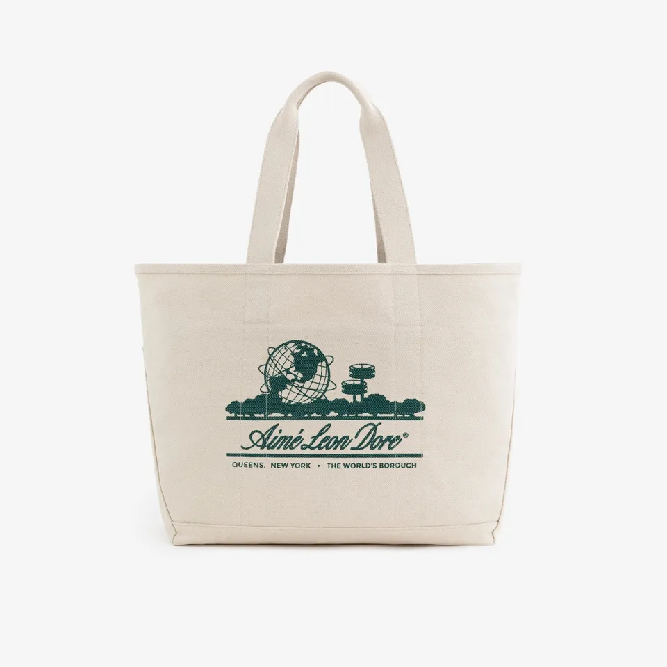 aim-leon-dore-large-unisphere-tote-bag-cream-gr-n image 1