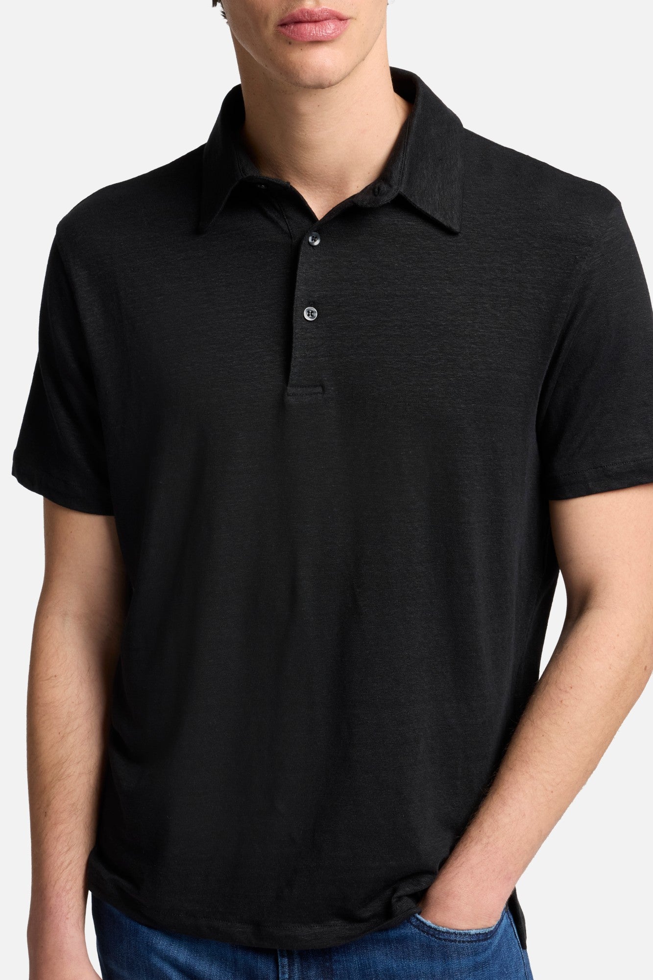 7-for-all-mankind-linen-polo-linen-black-herren-leinen-polo-schwarz image 4
