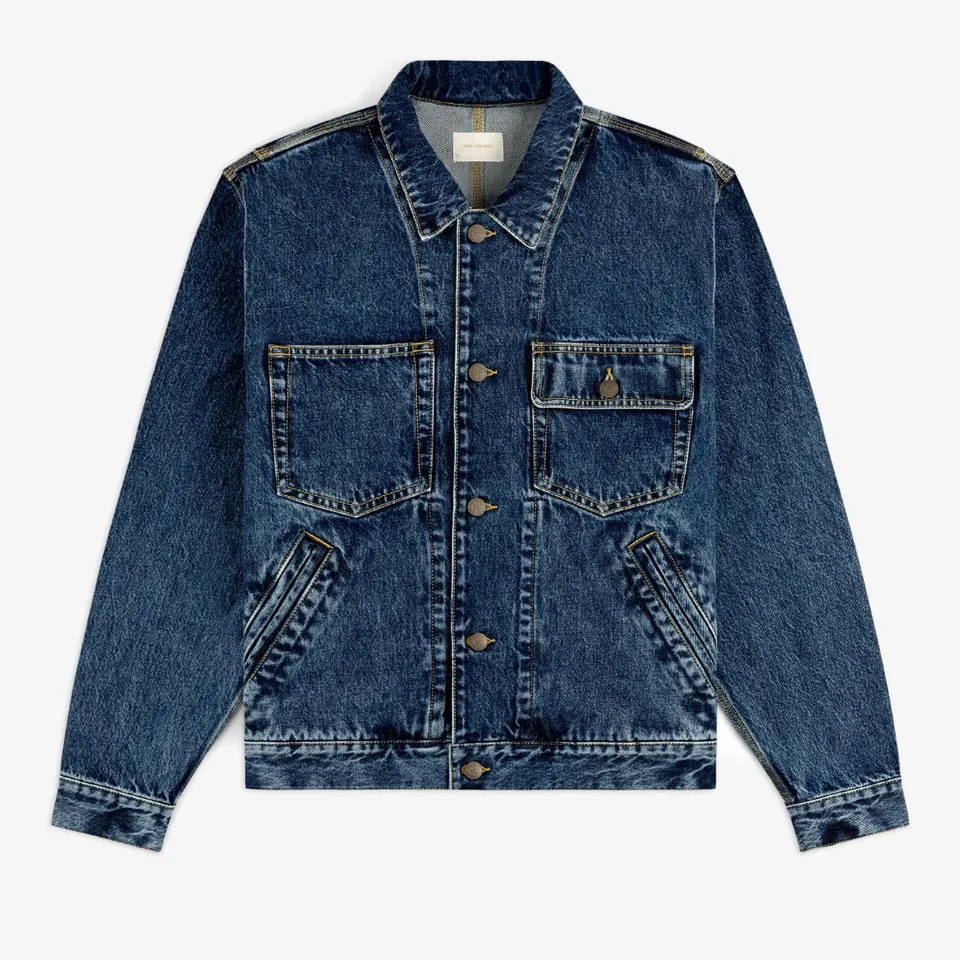 aim-leon-dore-denim-trucker-jacket-blau-italienischer-denim image 1