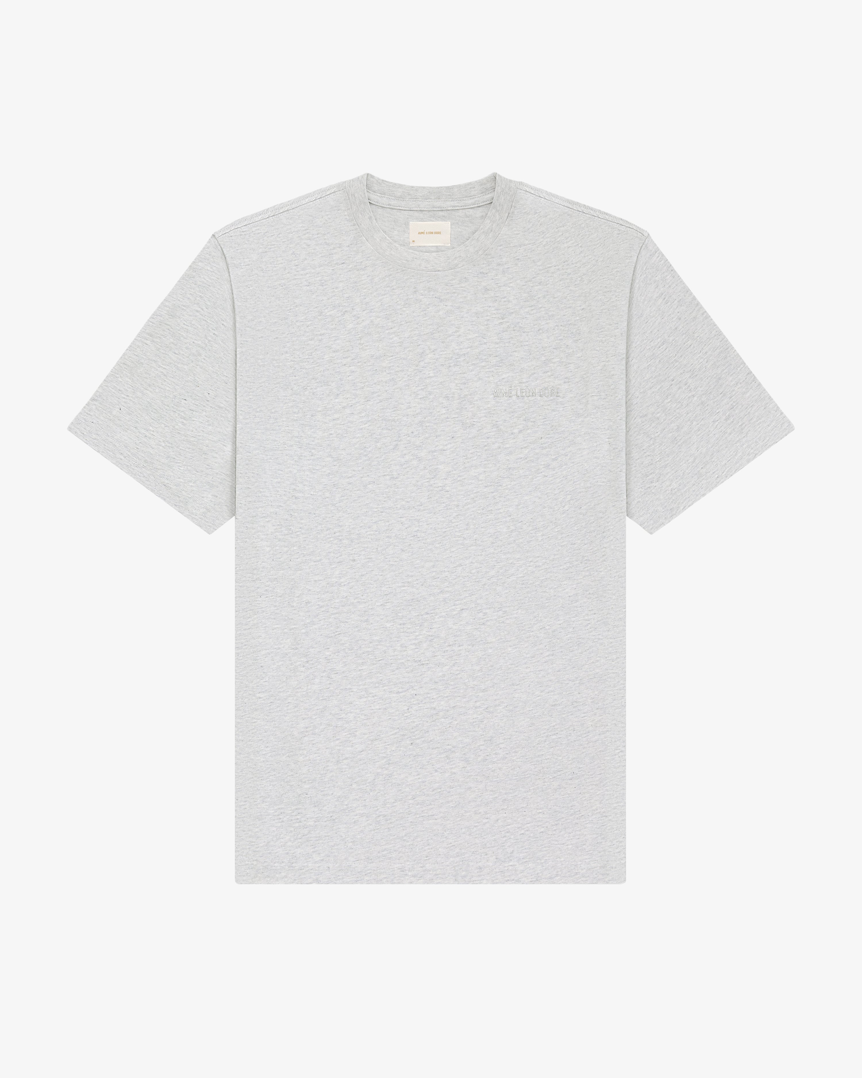 aim-leon-dore-tonal-logo-tee-oatmeal-baumwolle image 2