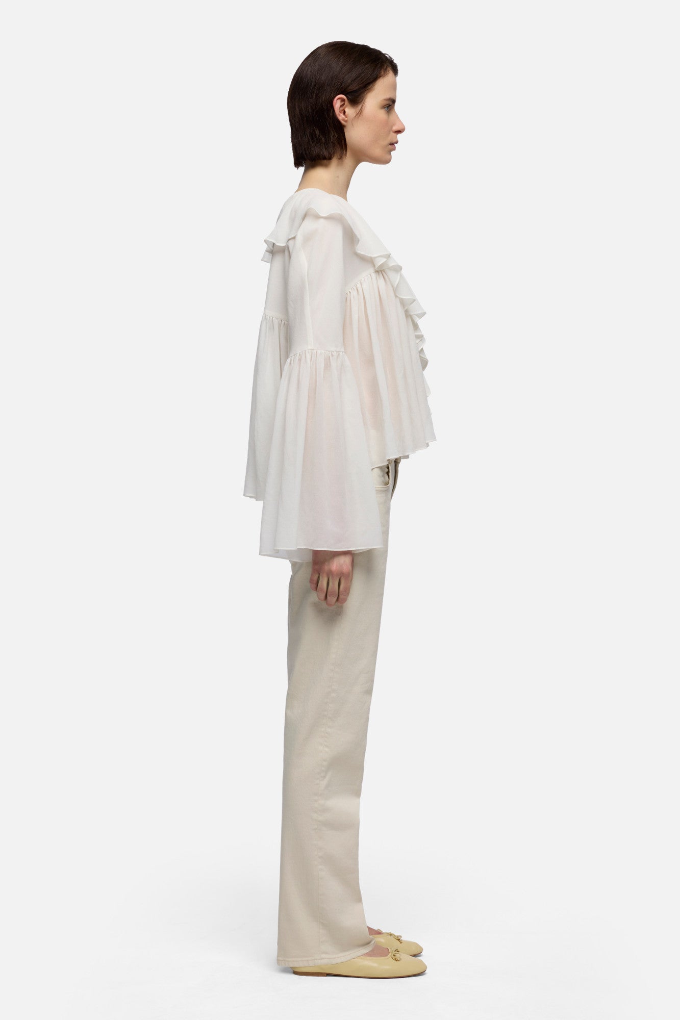7-for-all-mankind-flowy-long-sleeve-bluse-silk-blend-in-ivory image 6
