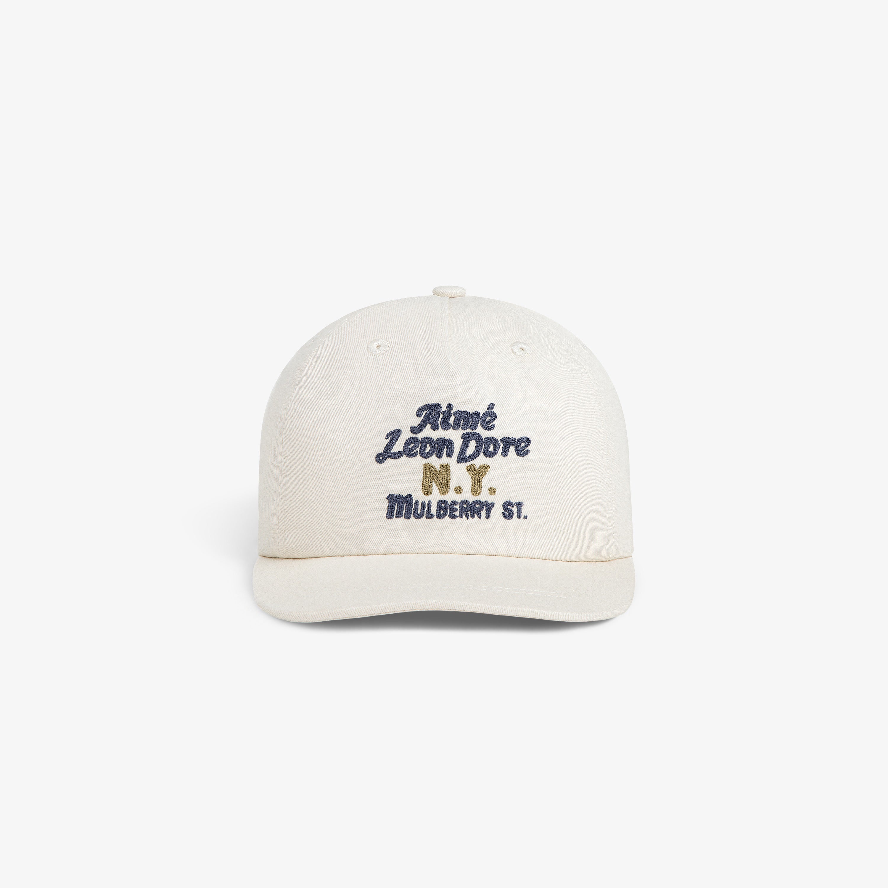 aim-leon-dore-mulberry-chainstitch-hat-cap-creme image 1