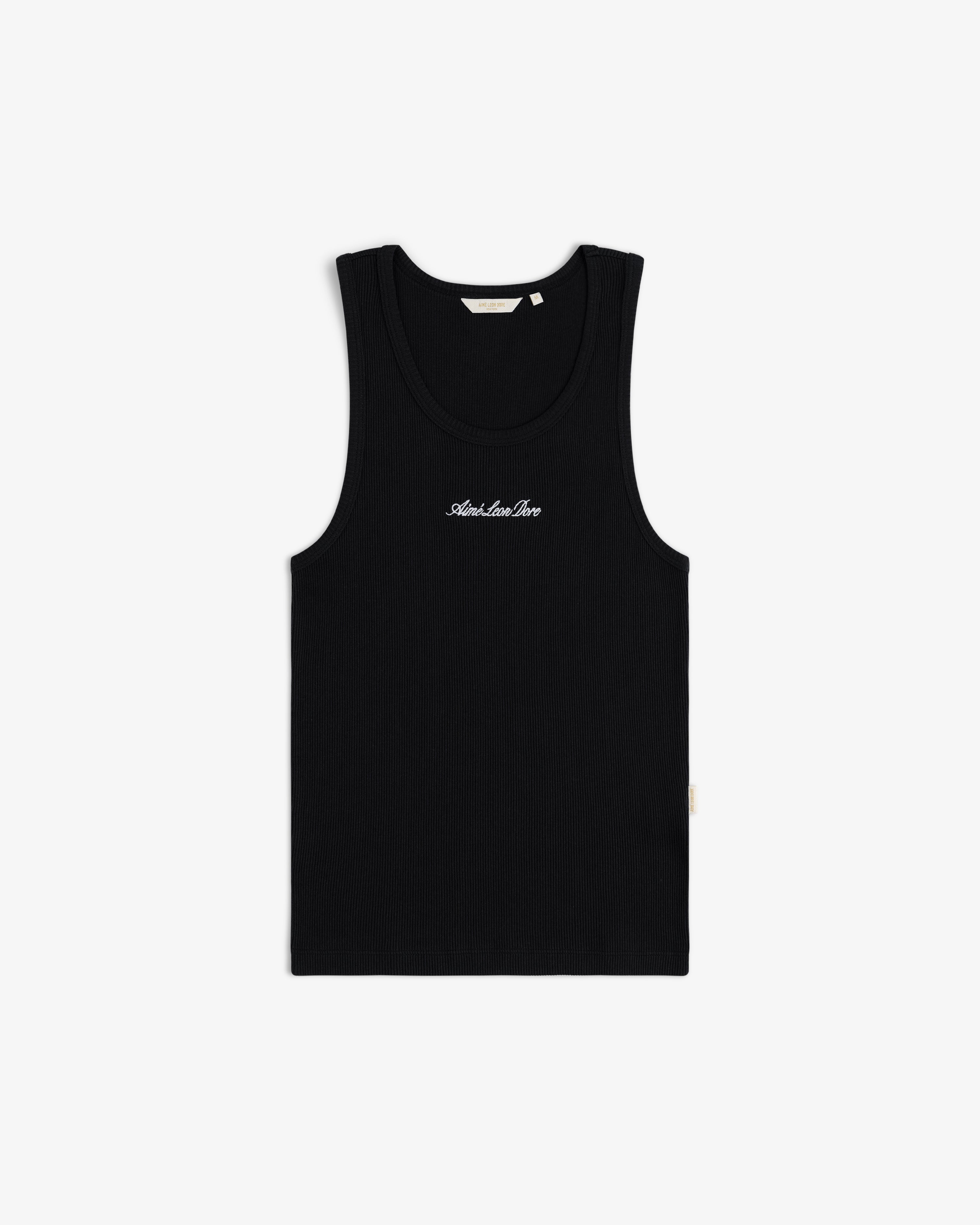 aim-leon-dore-embroidered-logo-tank-top-schwarz image 2