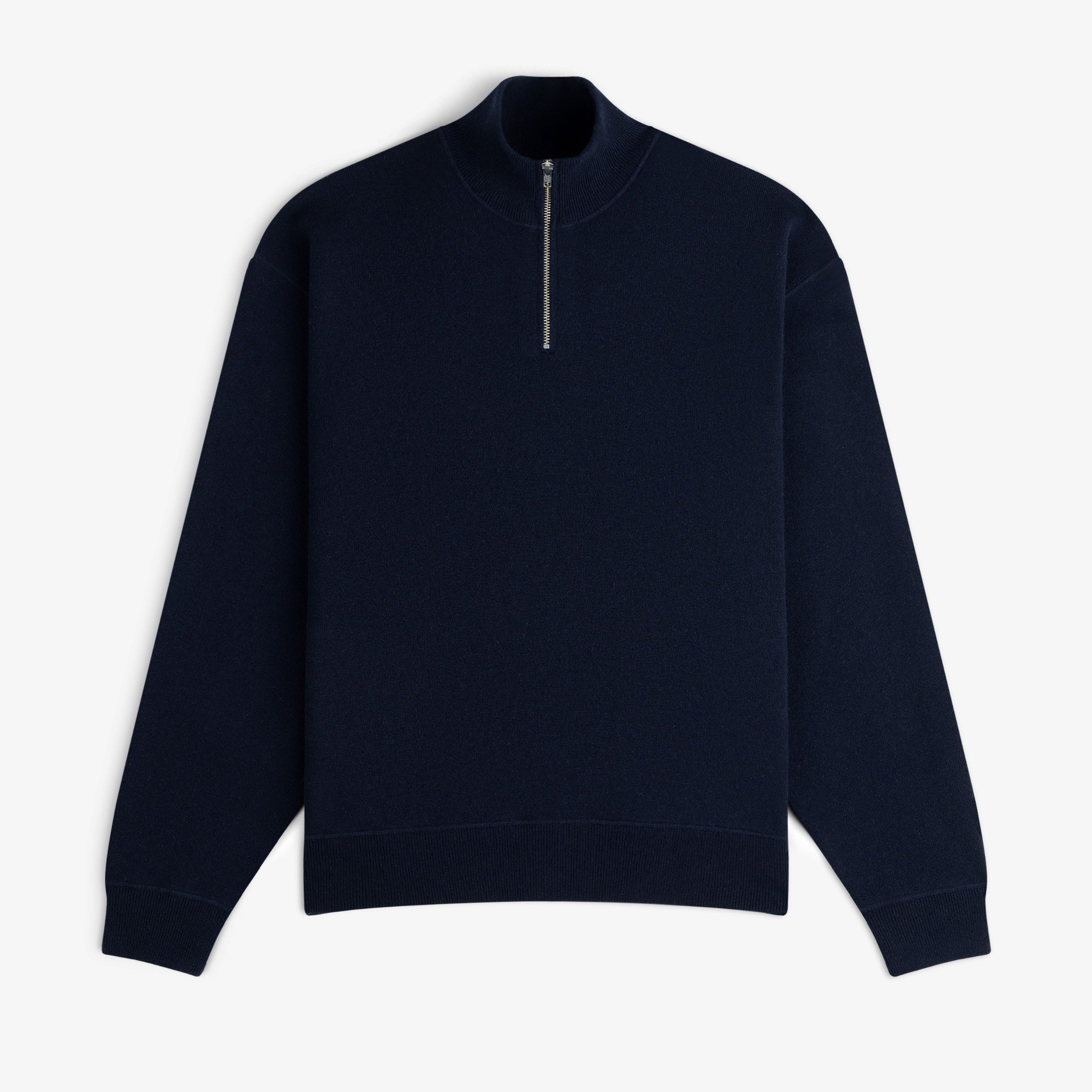aim-leon-dore-quarter-zip-pavilion-cashmere-pullover-navy image 1