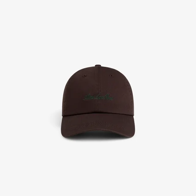 aim-leon-dore-washed-script-chino-hat-braun-6-panel-strapback image 1