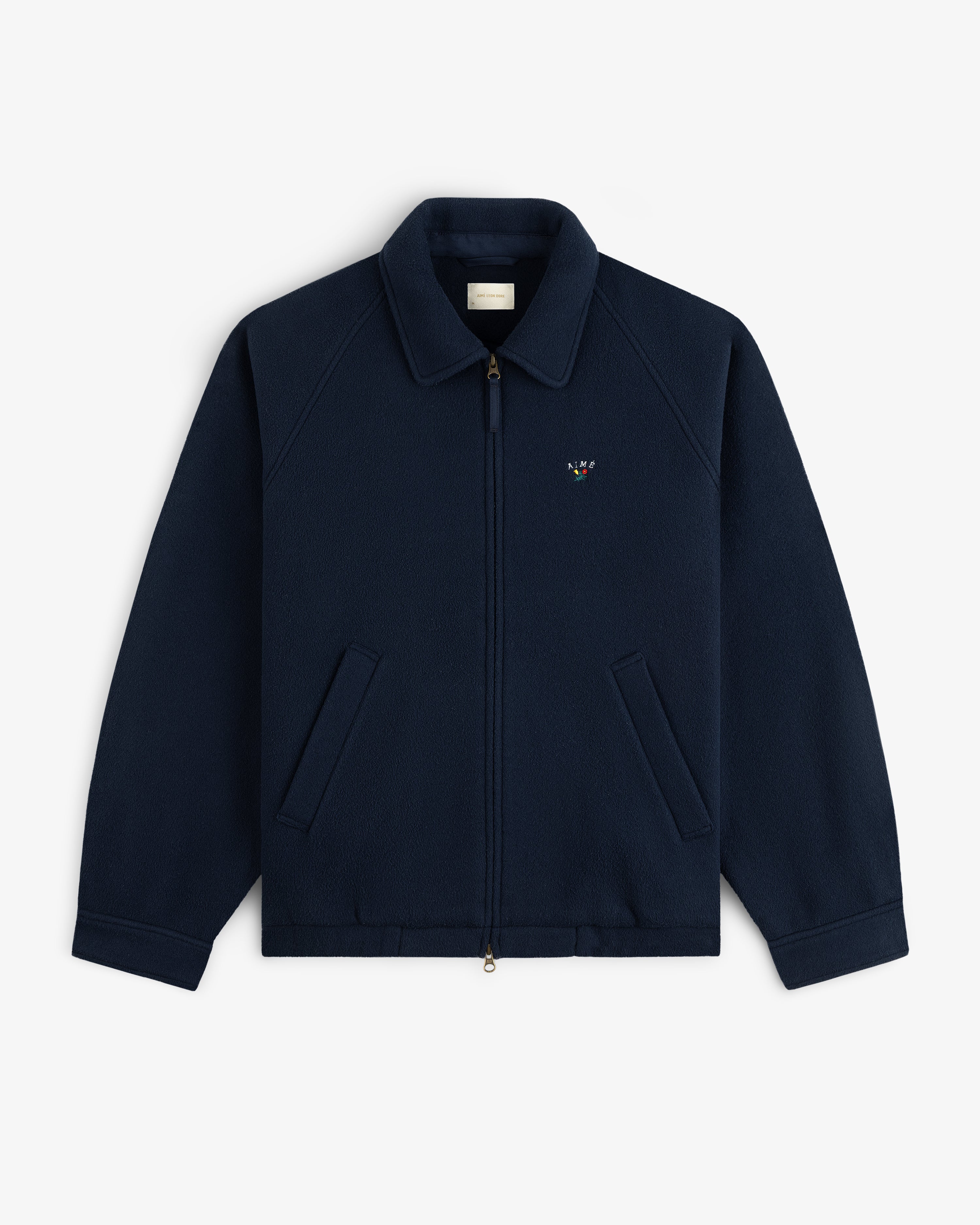 aim-leon-dore-crest-fleece-casual-jacke-navy image 2