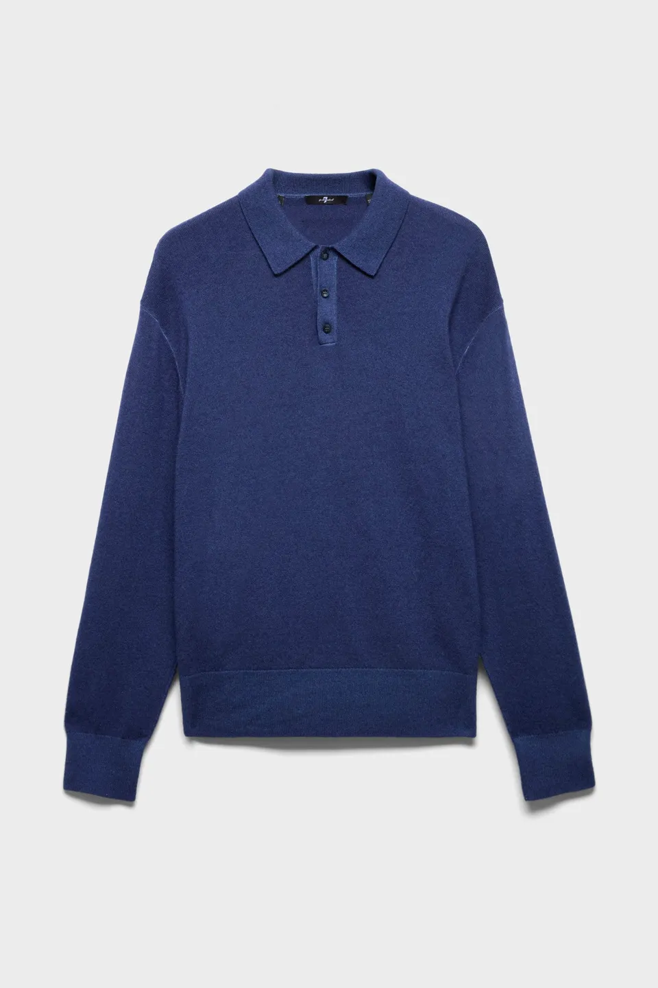 7-for-all-mankind-longsleeve-polo-pullover-herren-wool-lapis image 1