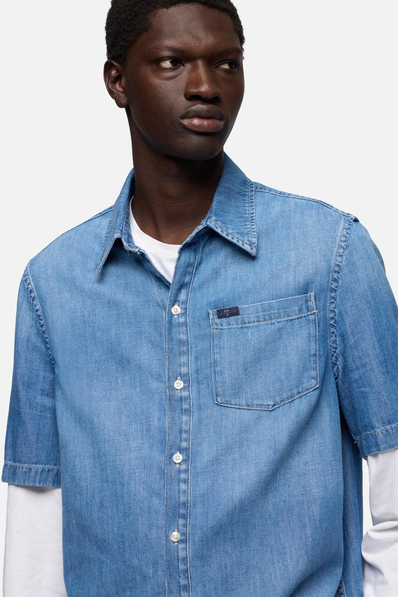 7-for-all-mankind-kurzarm-hemd-denim-gold-river-herren image 4