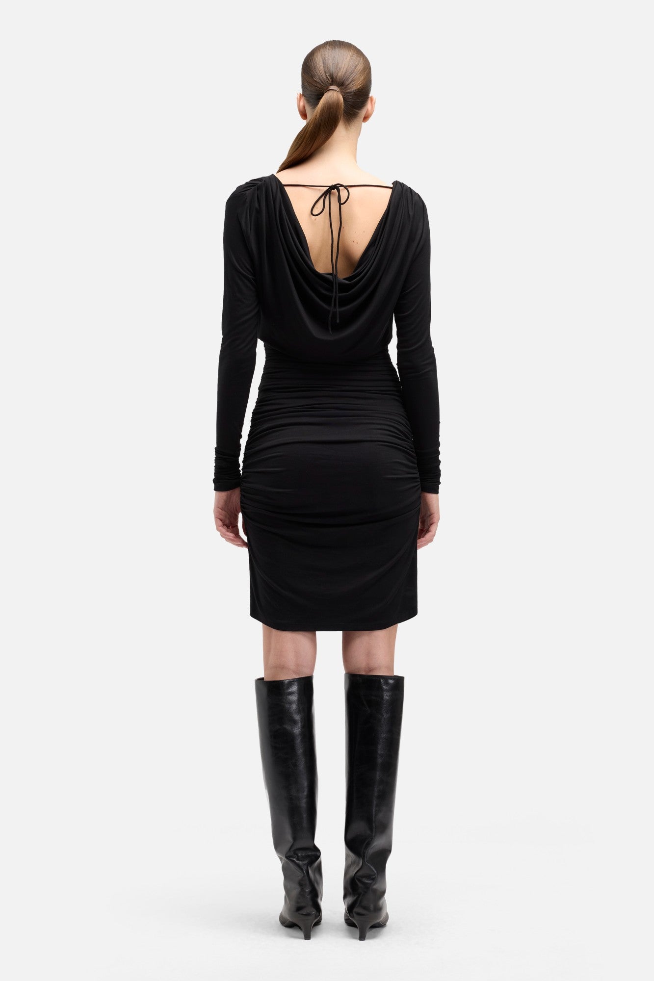 7-for-all-mankind-draped-dress-kleid-black image 5