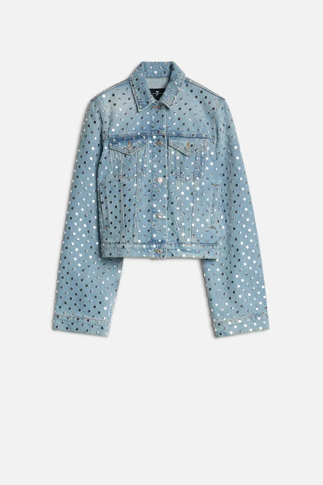 7-for-all-mankind-studded-trucker-jacke-bleach-damen image 1