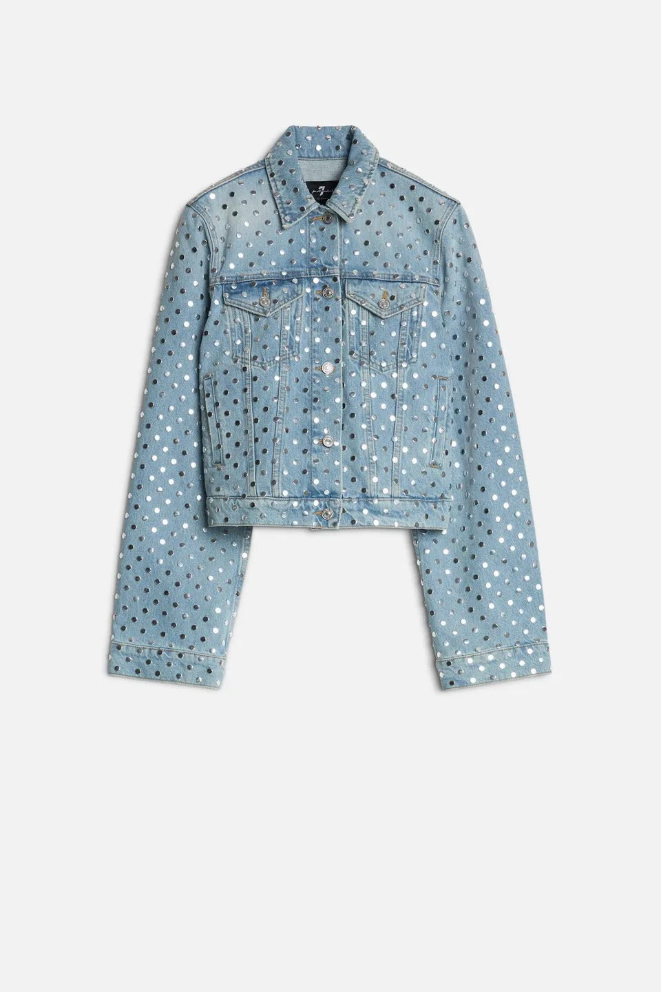 7-for-all-mankind-studded-trucker-jacke-bleach-damen image 1