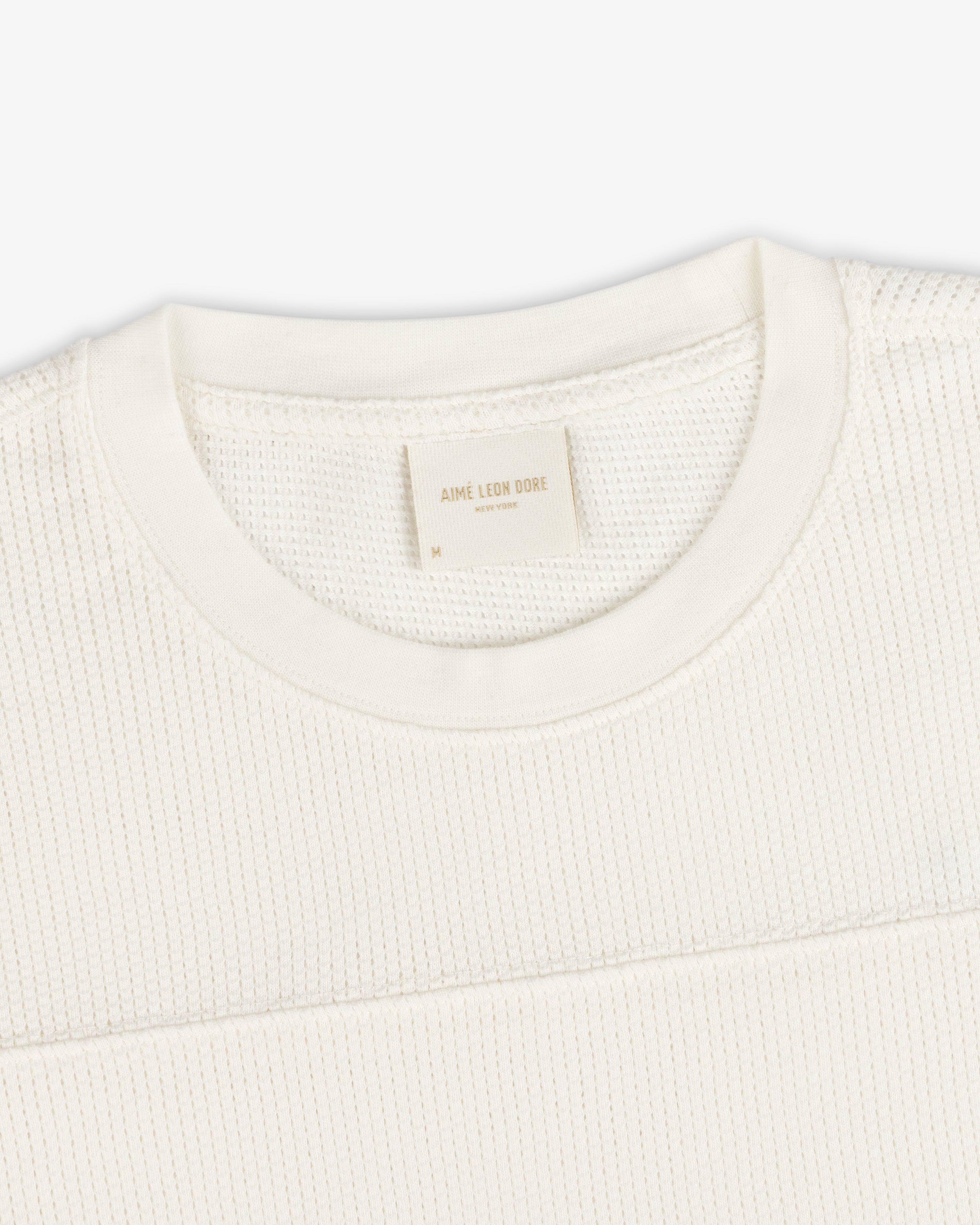 aim-leon-dore-long-sleeve-mesh-football-tee-creme-250-gsm image 4