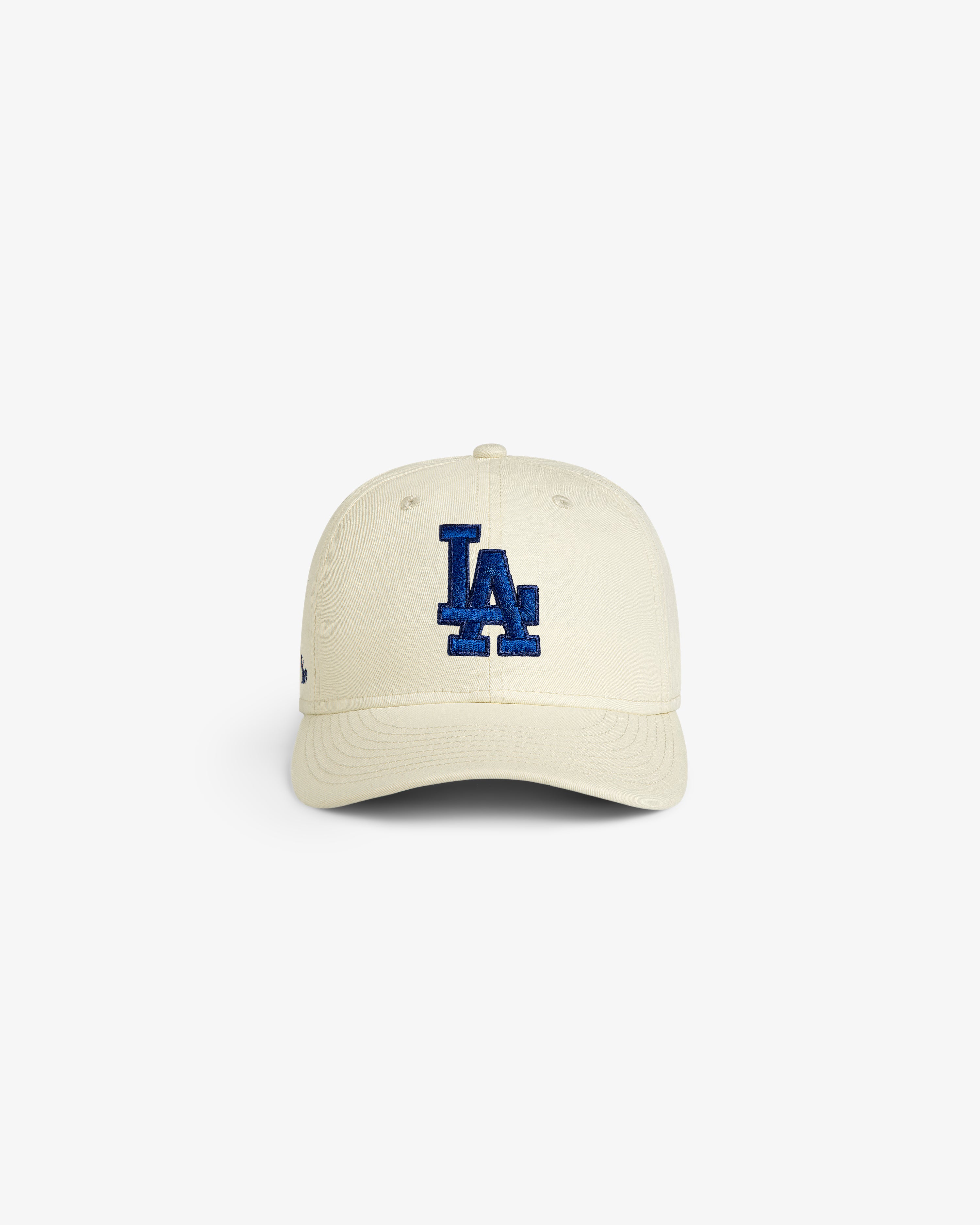 aim-leon-dore-x-new-era-dodgers-retro-fit-hat-creme-strapback-cap image 2