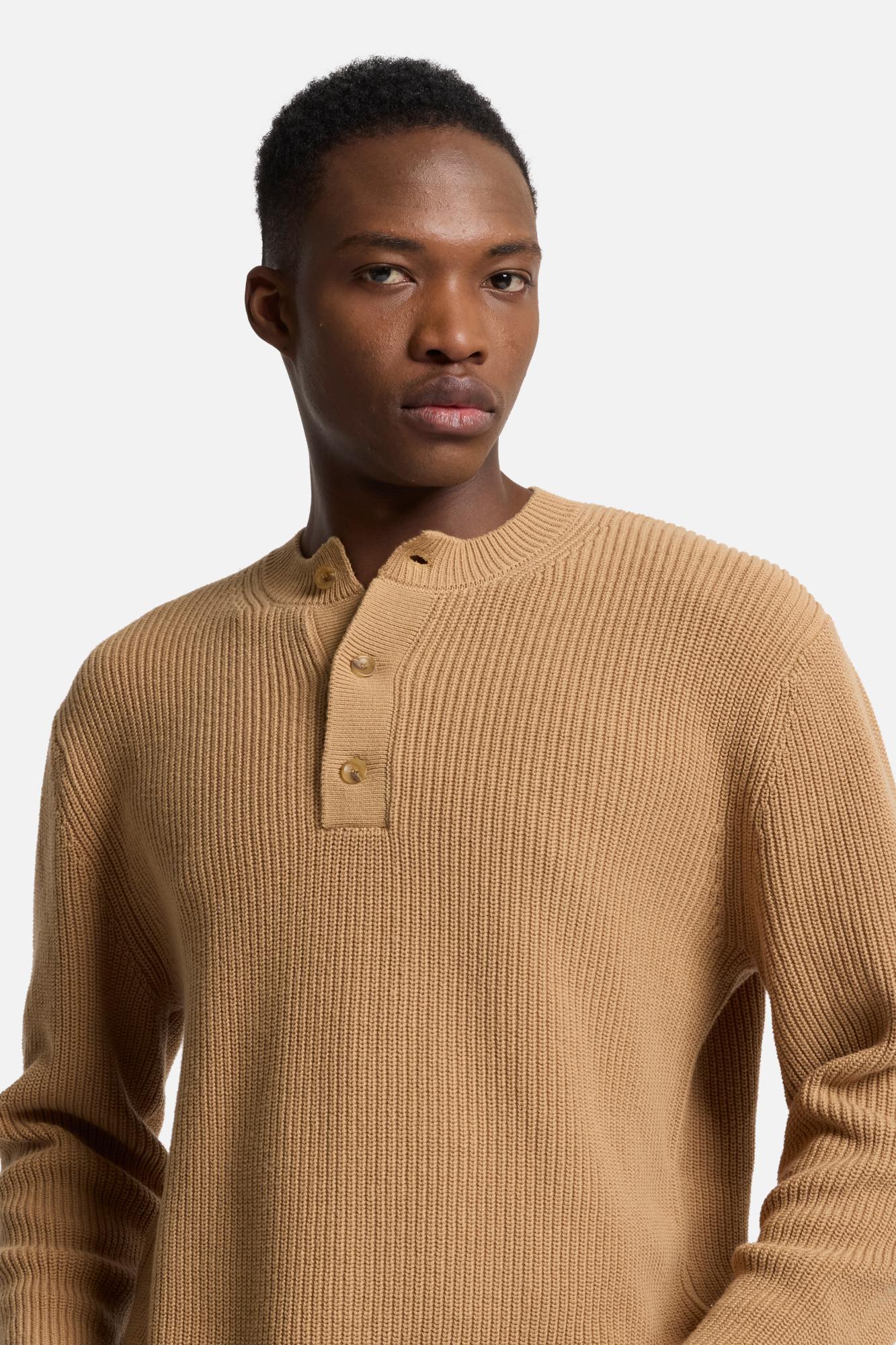 7-for-all-mankind-henley-sweater-herren-pullover-beige-baumwolle image 4