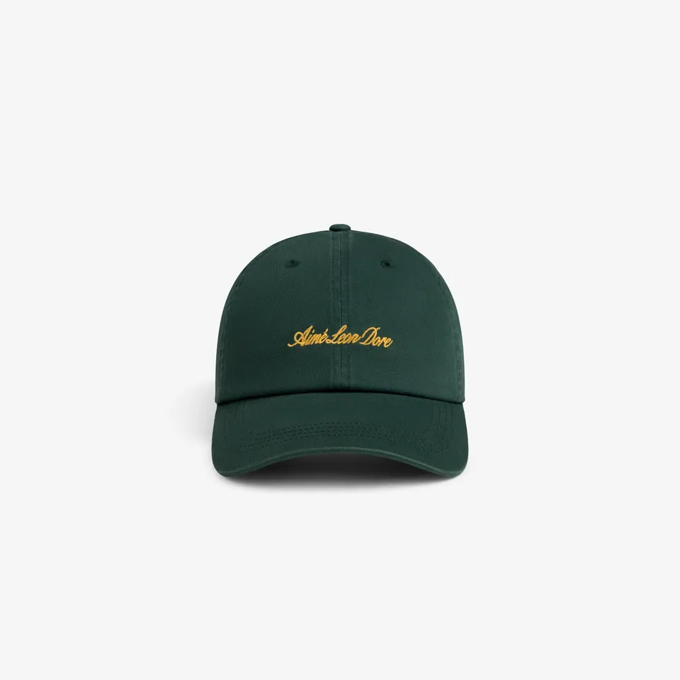 aim-leon-dore-washed-script-chino-cap-gr-n image 1