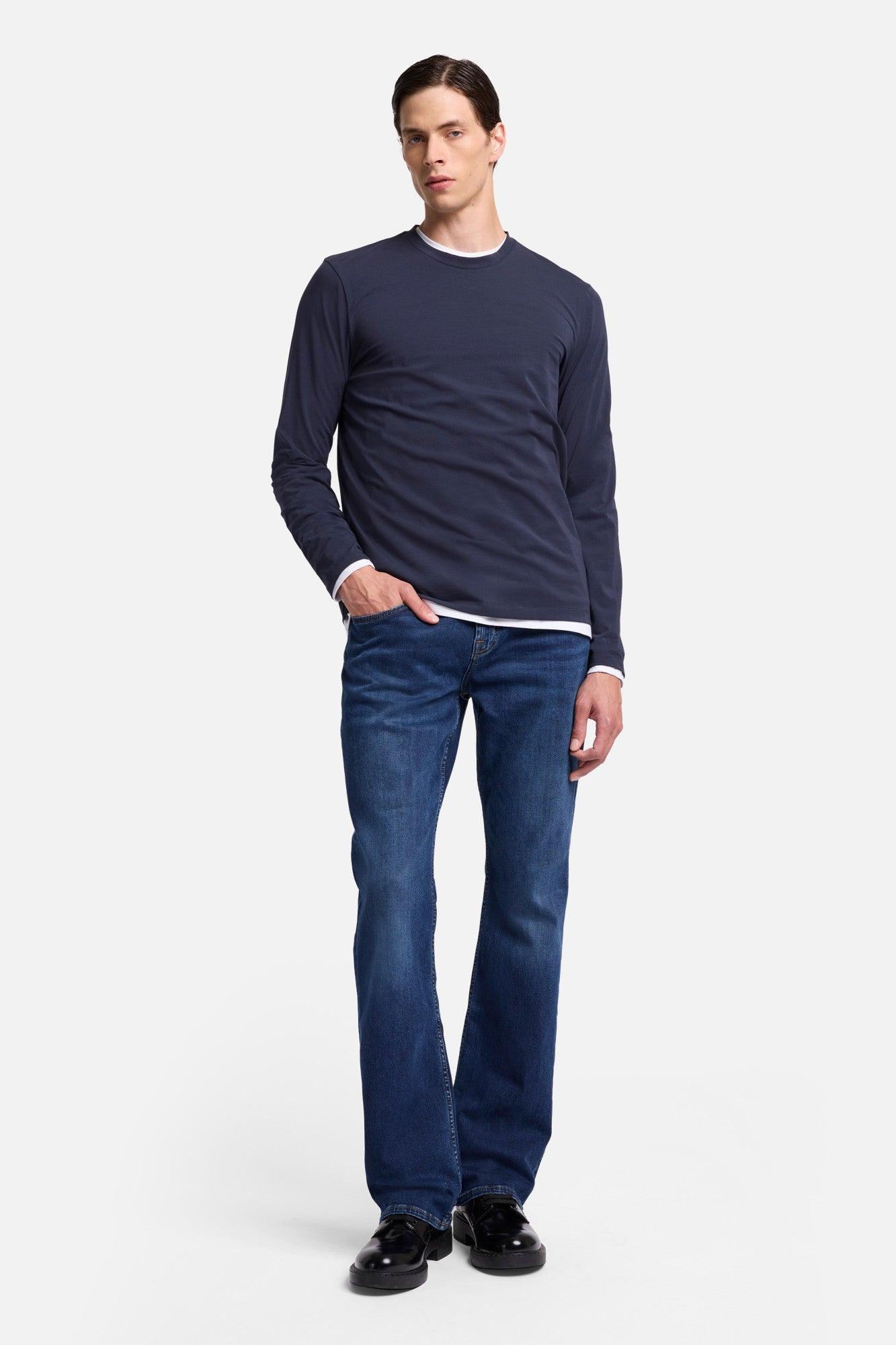 7-for-all-mankind-luxe-performance-longsleeve-tee-navy-herren image 2