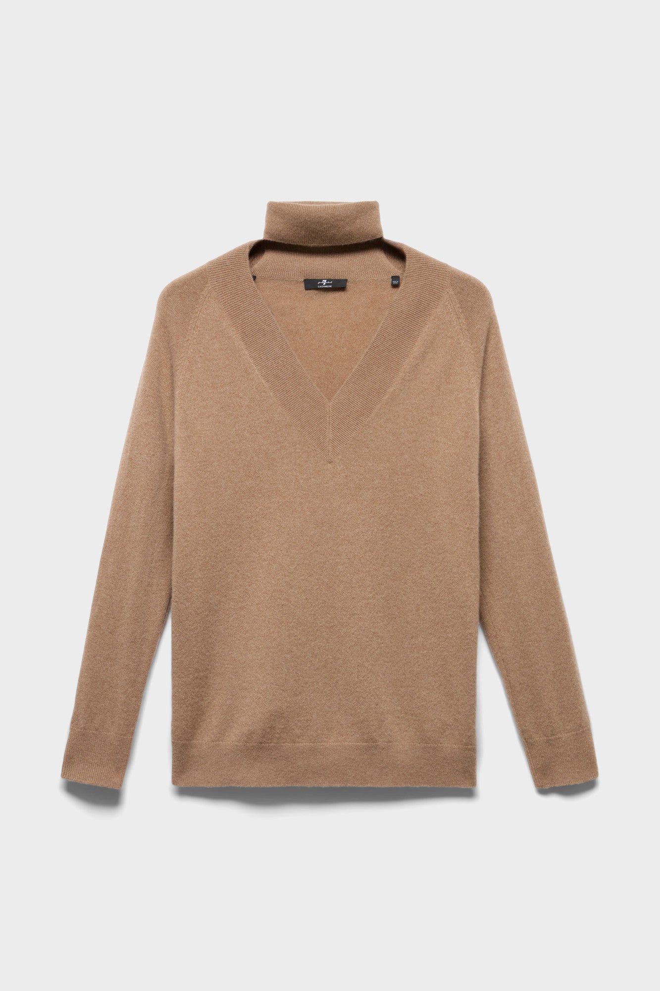 7-for-all-mankind-large-rib-v-neck-sweater-kaschmirpullover-in-cashmere-sandcast image 1