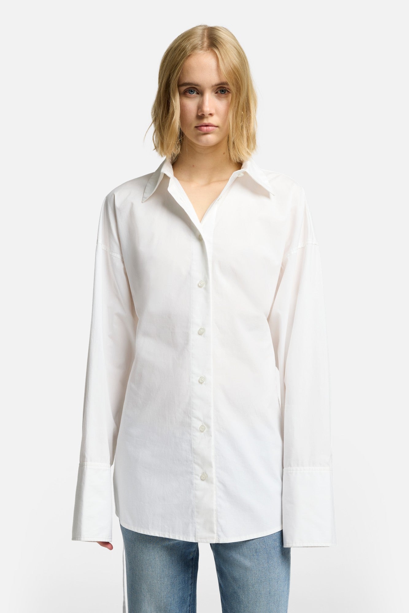 7-for-all-mankind-open-back-poplin-bluse-in-wei image 3