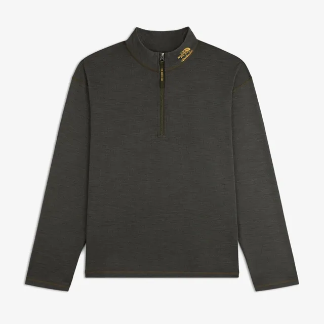 ald-the-north-face-dotknit-wool-quarter-zip-olive-relaxed image 1