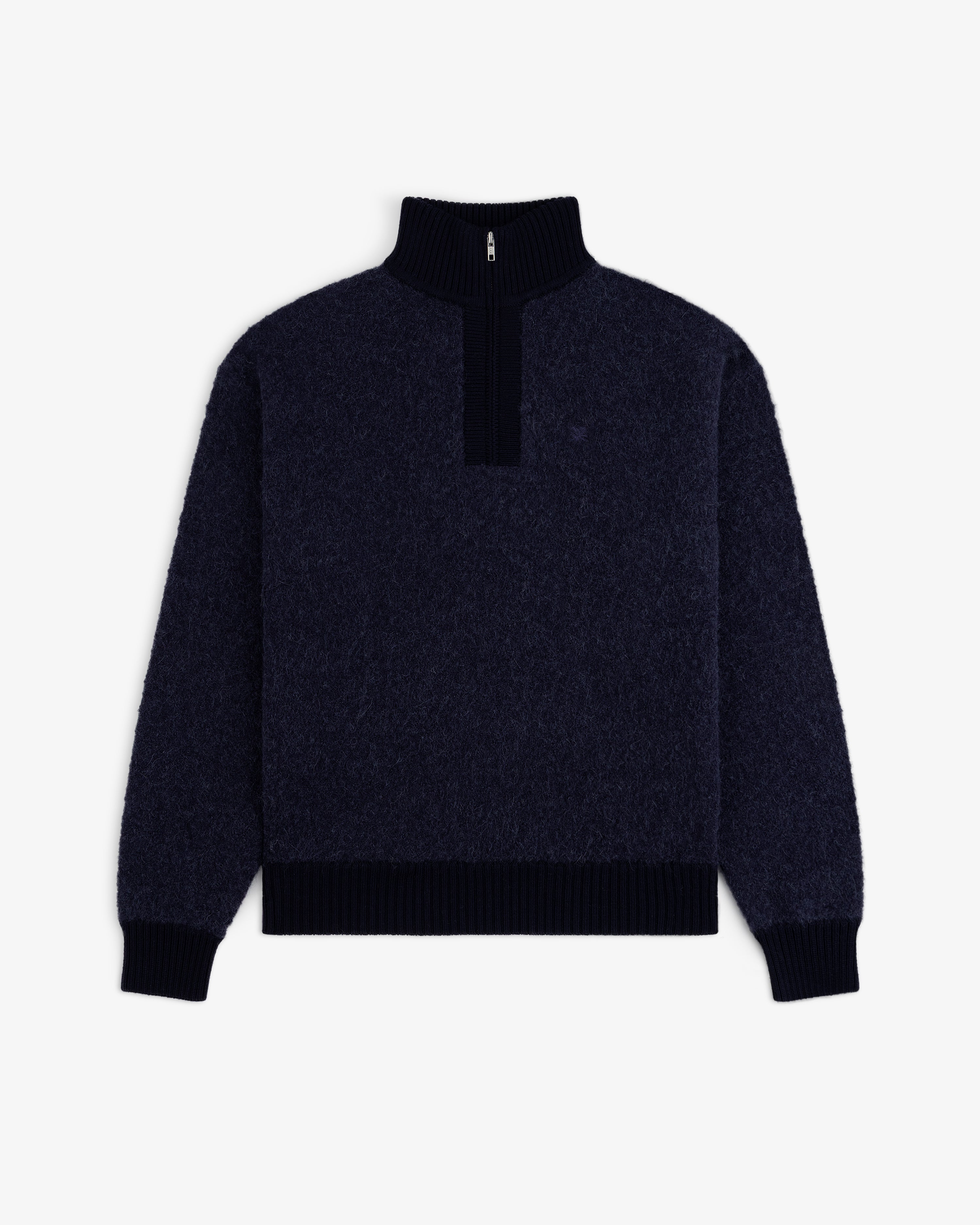 aim-leon-dore-alpaca-wool-quarter-zip-sweater-navy-strickpullover image 2