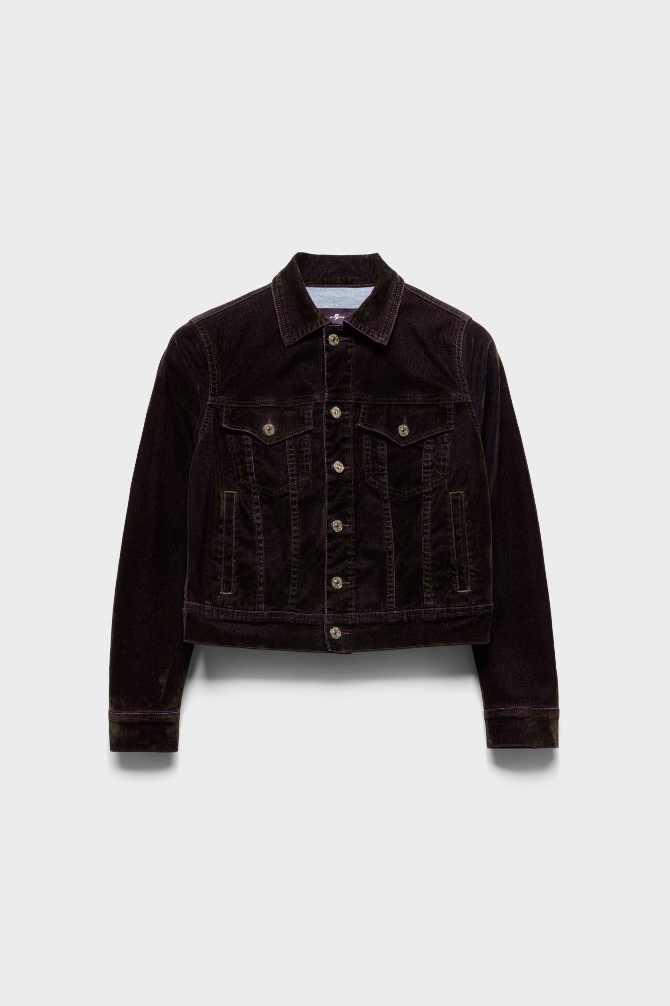 7-for-all-mankind-adi-trucker-jacket-flock-denim-brown image 1