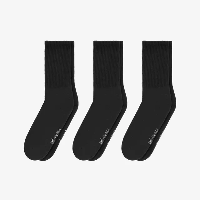 aim-leon-dore-crew-sock-3-pack-schwarz image 1