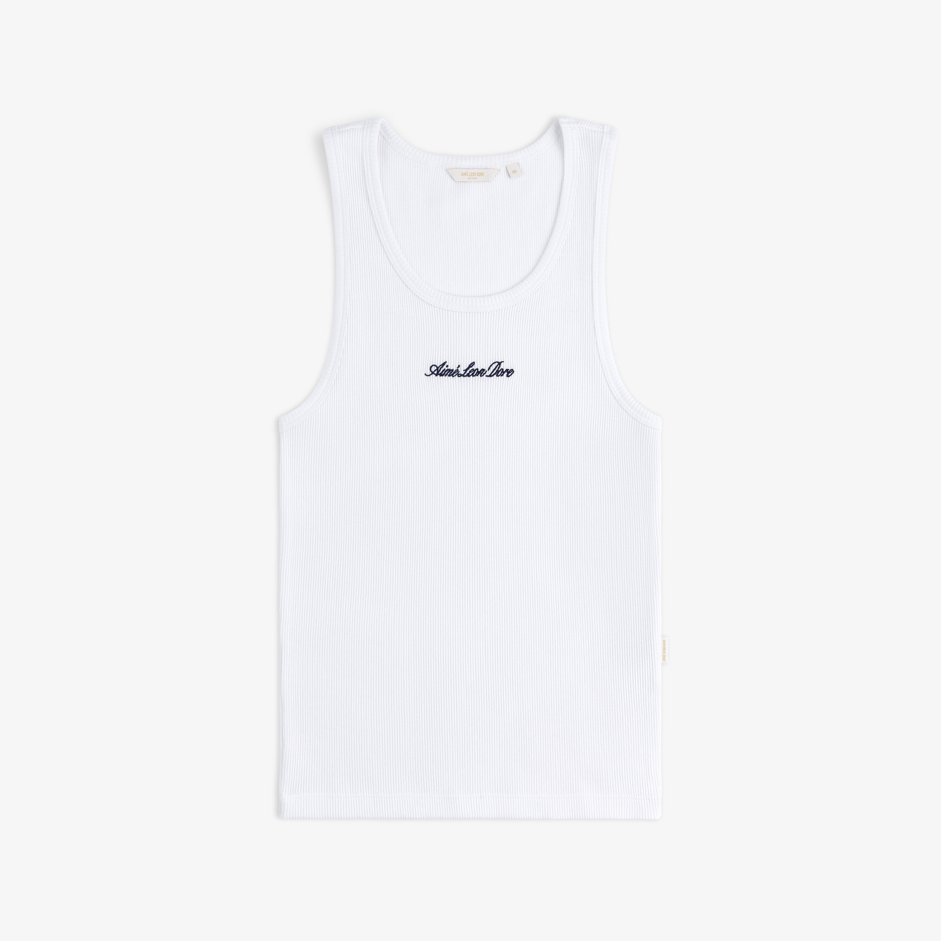 aim-leon-dore-embroidered-logo-tank-top-wei-slim-fit image 1