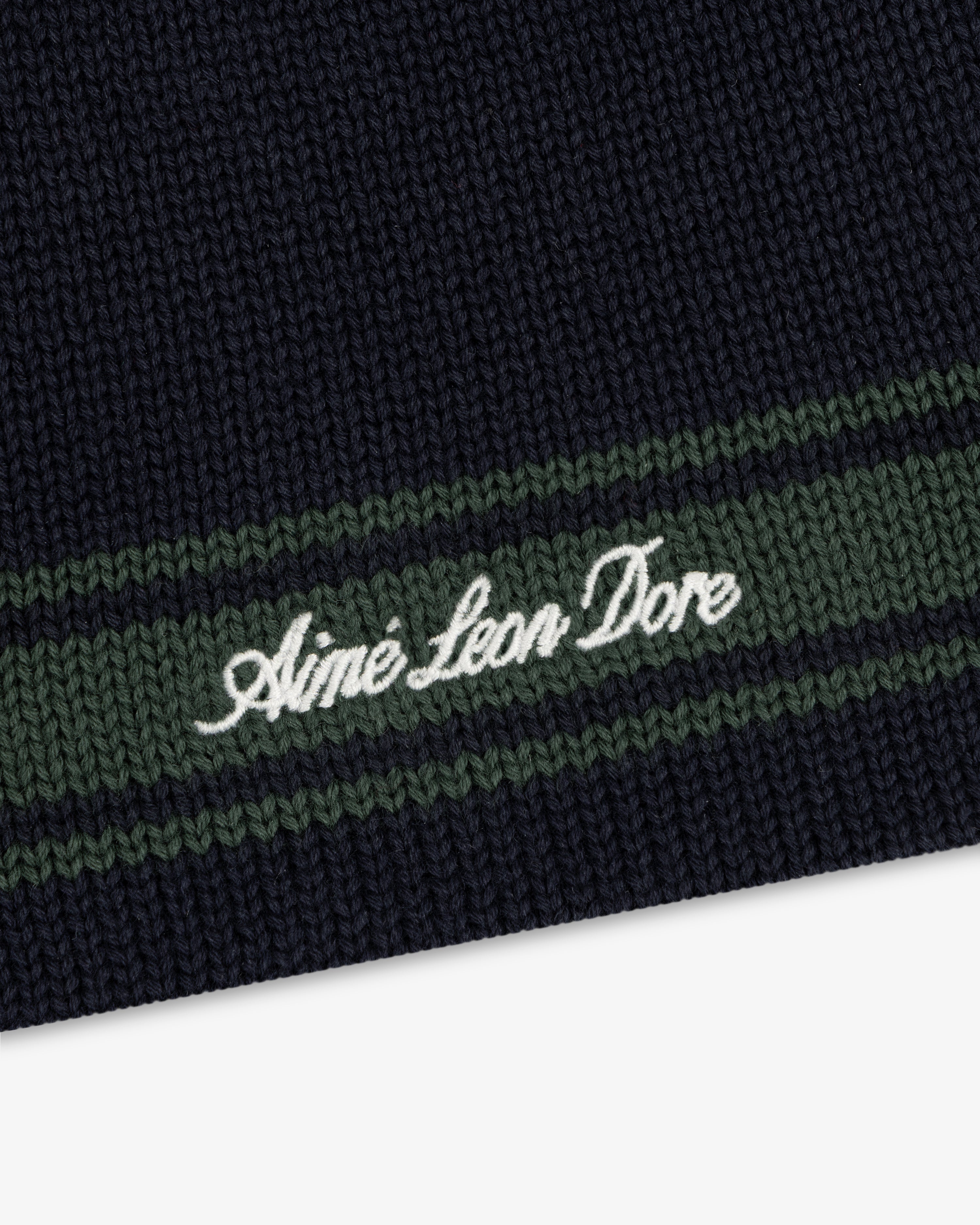 aim-leon-dore-stripe-knit-beanie-navy-baumwolle-one-size image 4