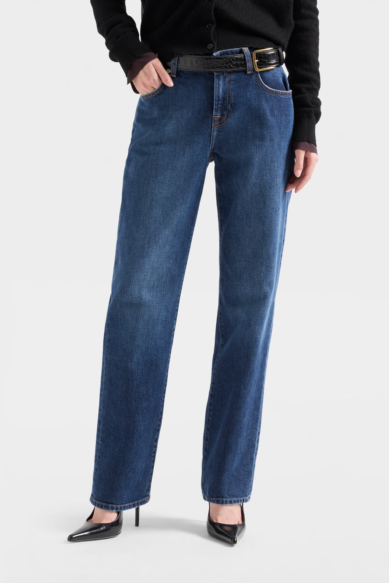 7-for-all-mankind-calie-straight-jeans-indiglow-straight-leg-dark-wash-damen image 3
