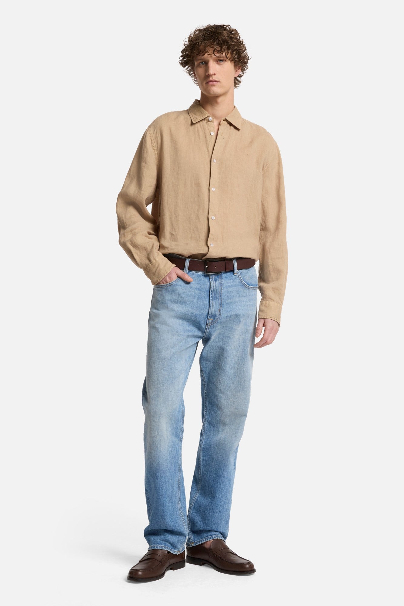 7-for-all-mankind-classic-linen-hemd-in-taupe image 2