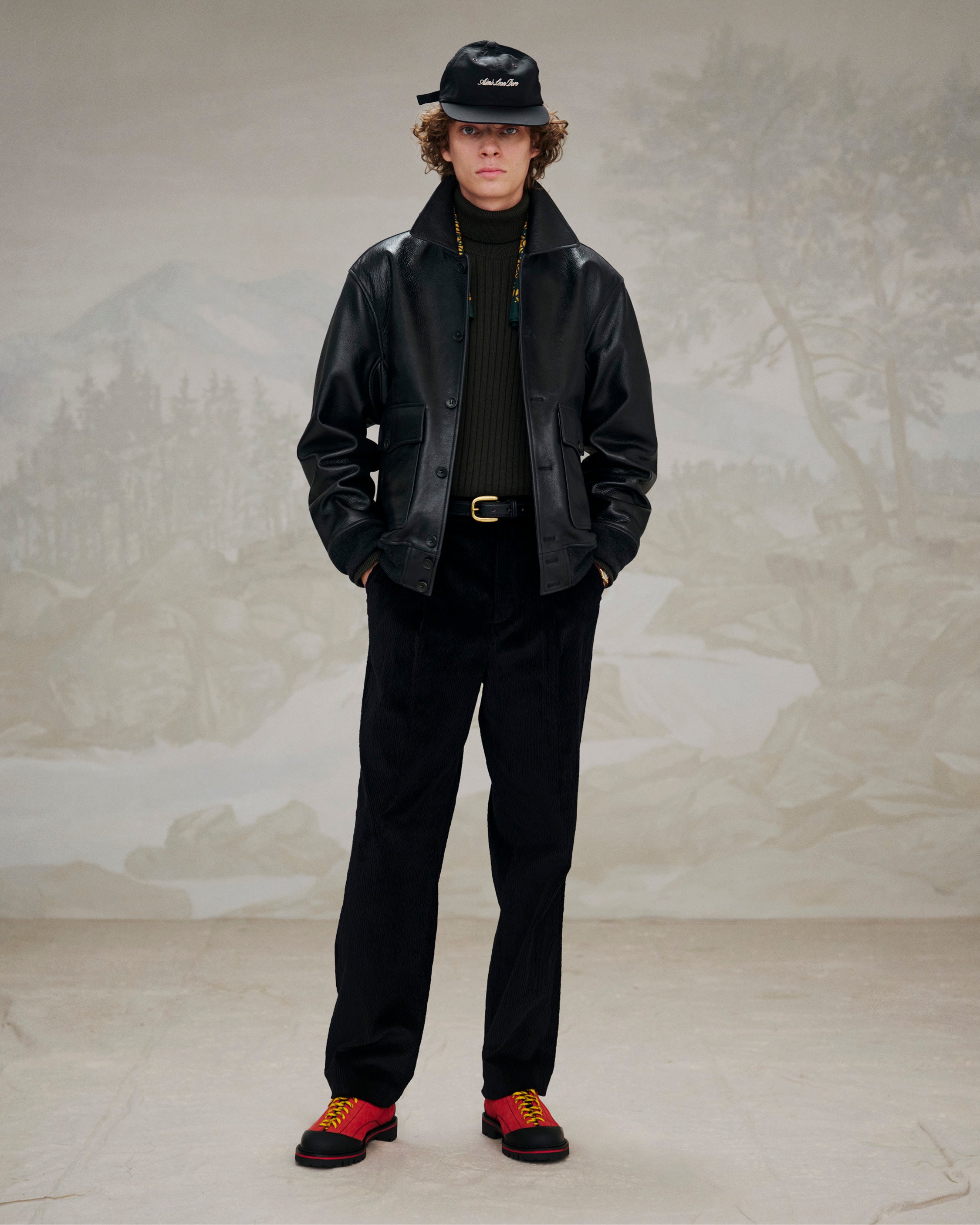 aim-leon-dore-suede-derby-hiker-rote-veloursleder-boots-vibram image 3