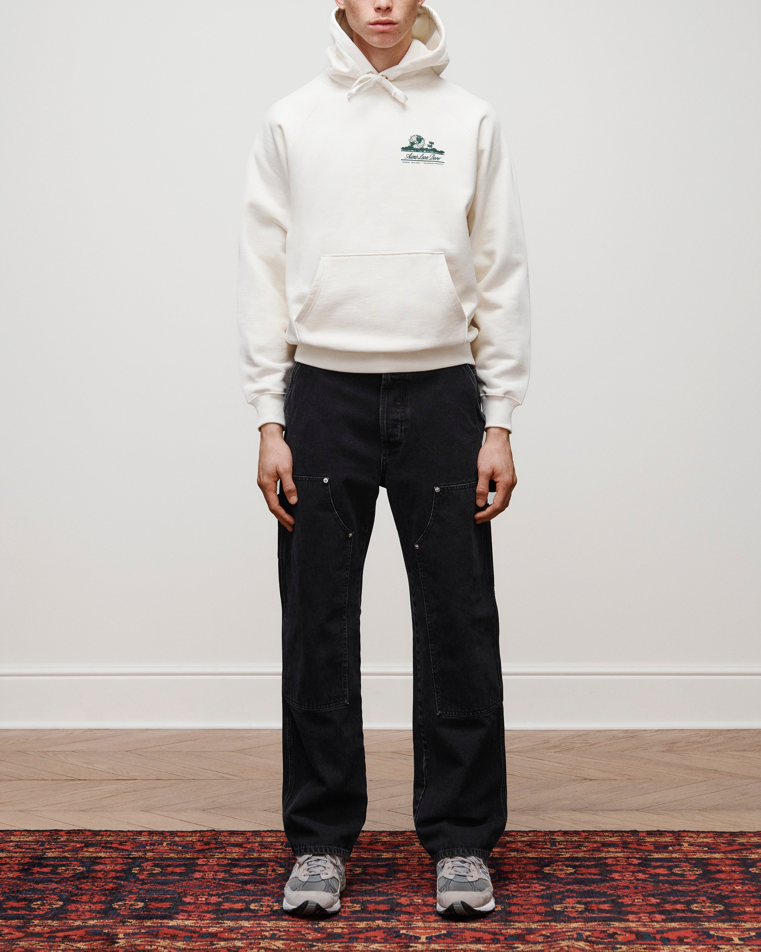 aim-leon-dore-unisphere-hoodie-cream-loopback-fleece-drop-shoulder image 3