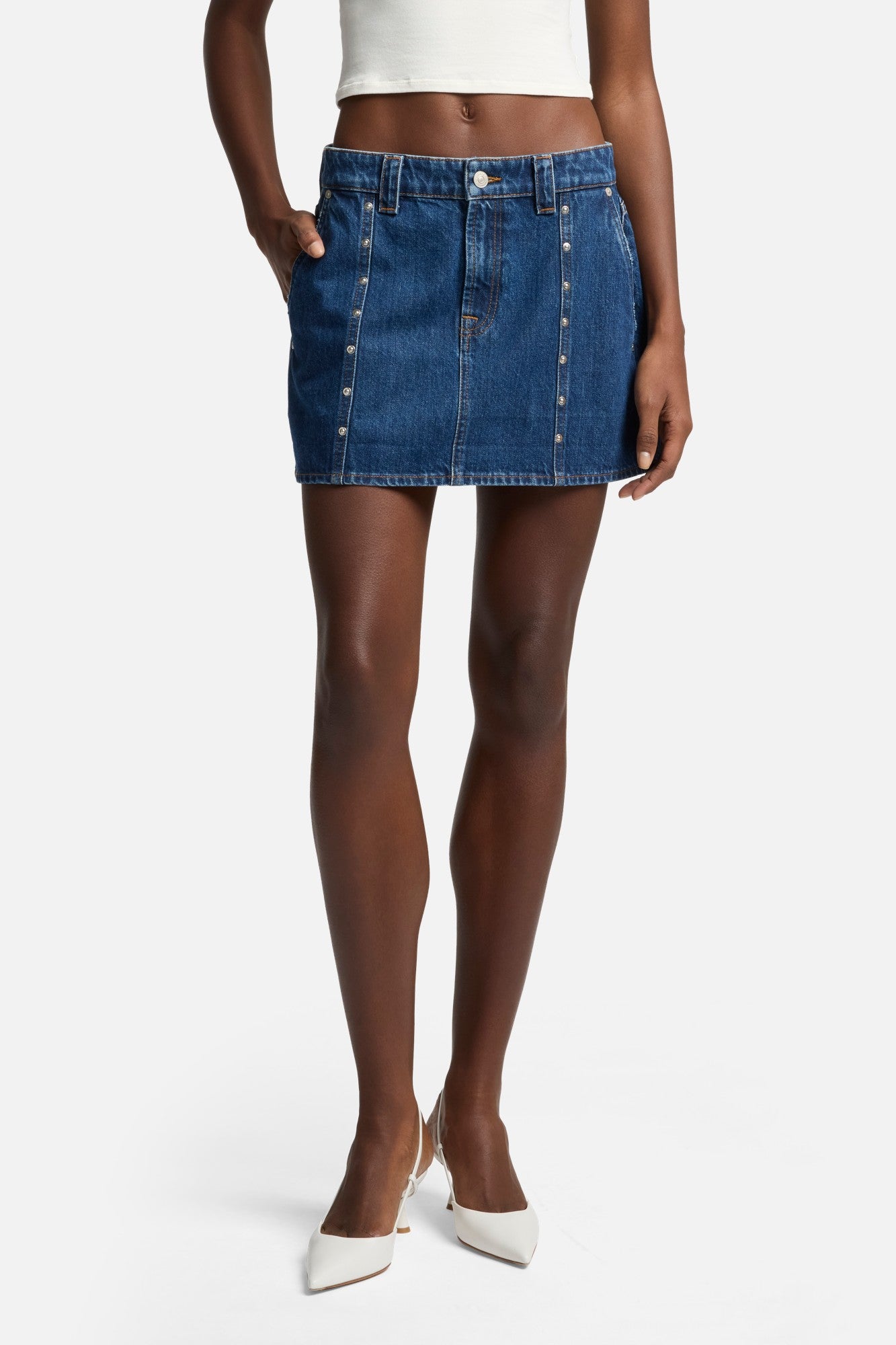 mankind-milly-studded-mini-rock-damen-le-blue image 3
