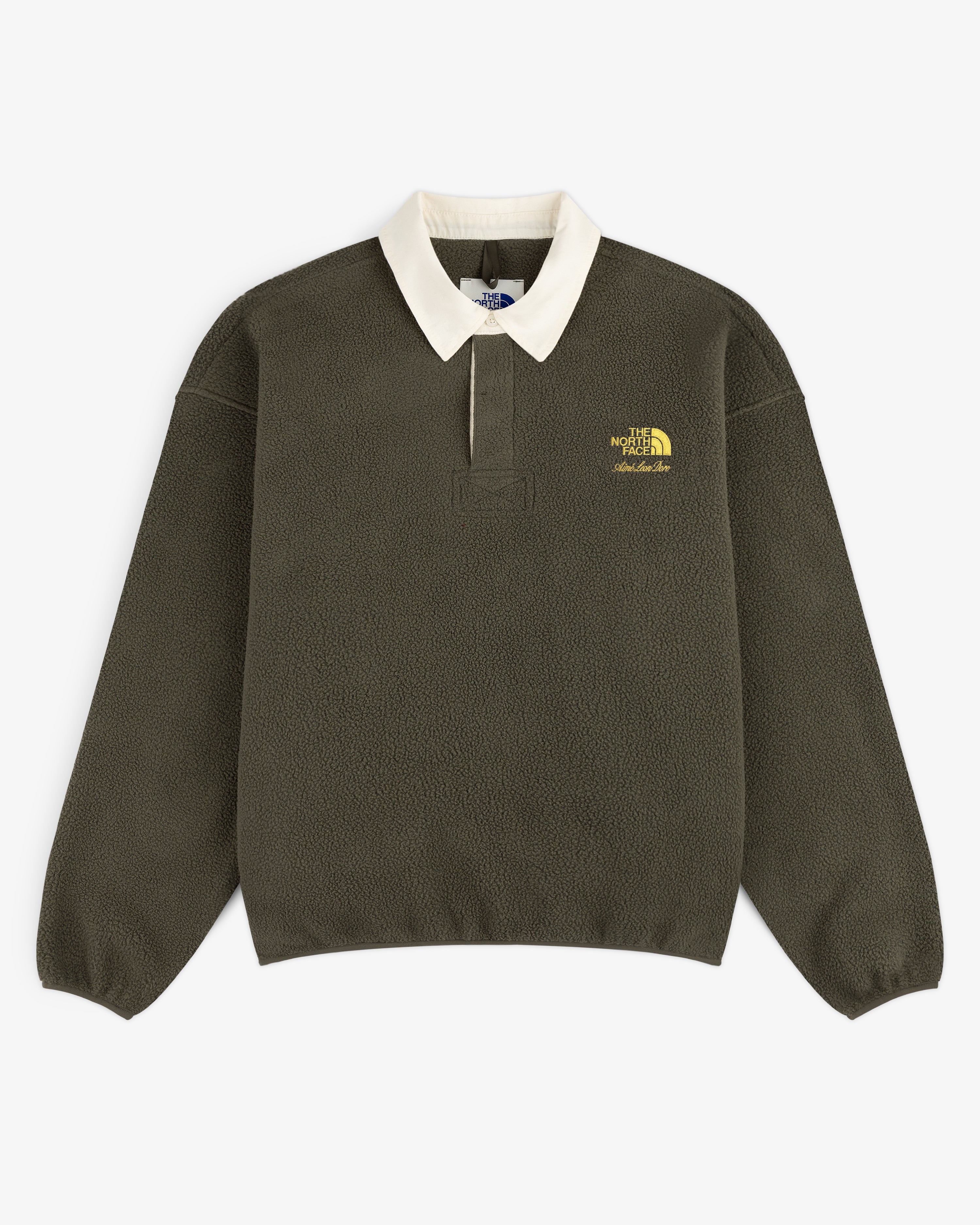 aim-leon-dore-x-the-north-face-fleece-rugby-olive-relaxed-fit image 2