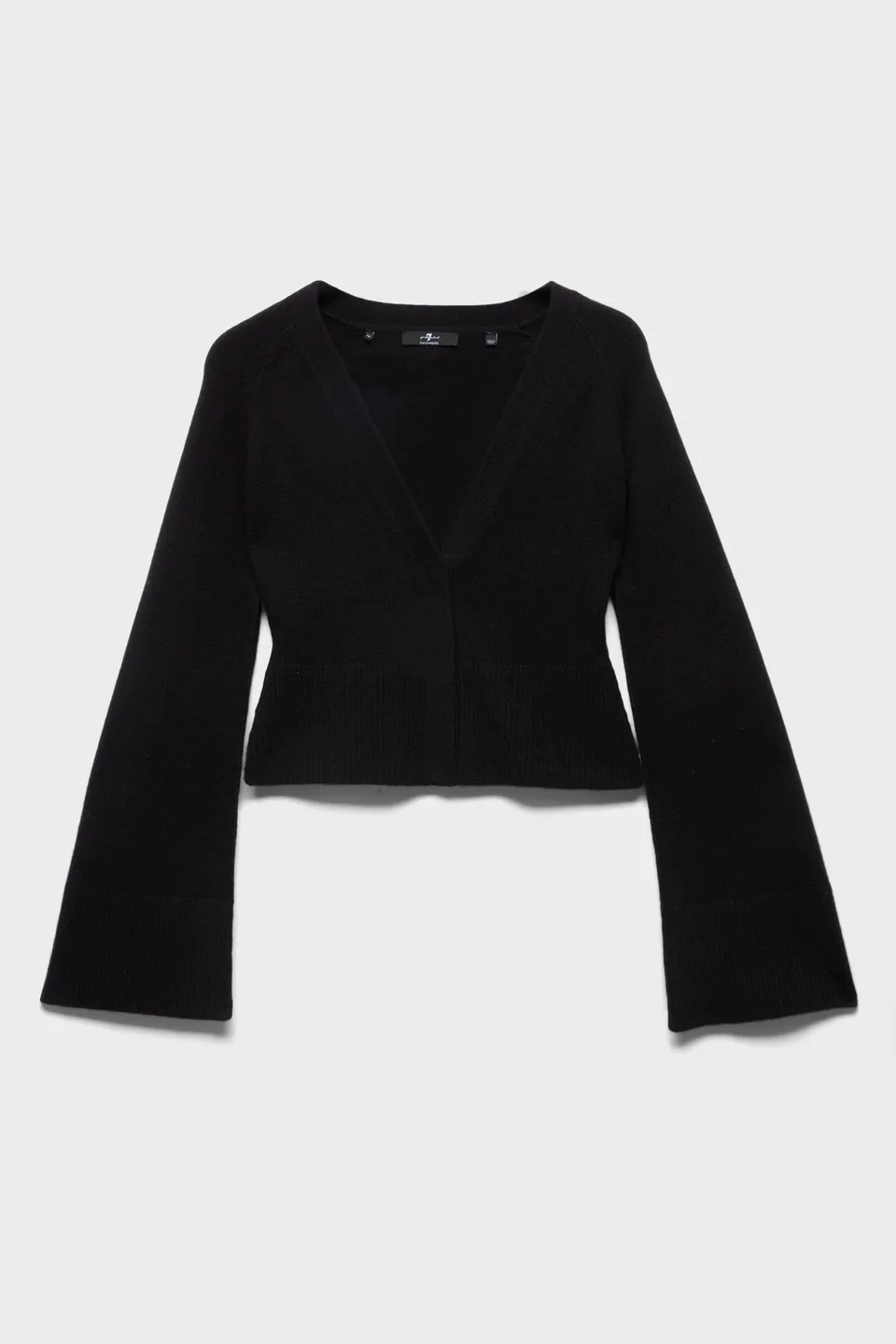 7-for-all-mankind-large-rib-cardigan-strickjacke-aus-cashmere-in-coal image 1
