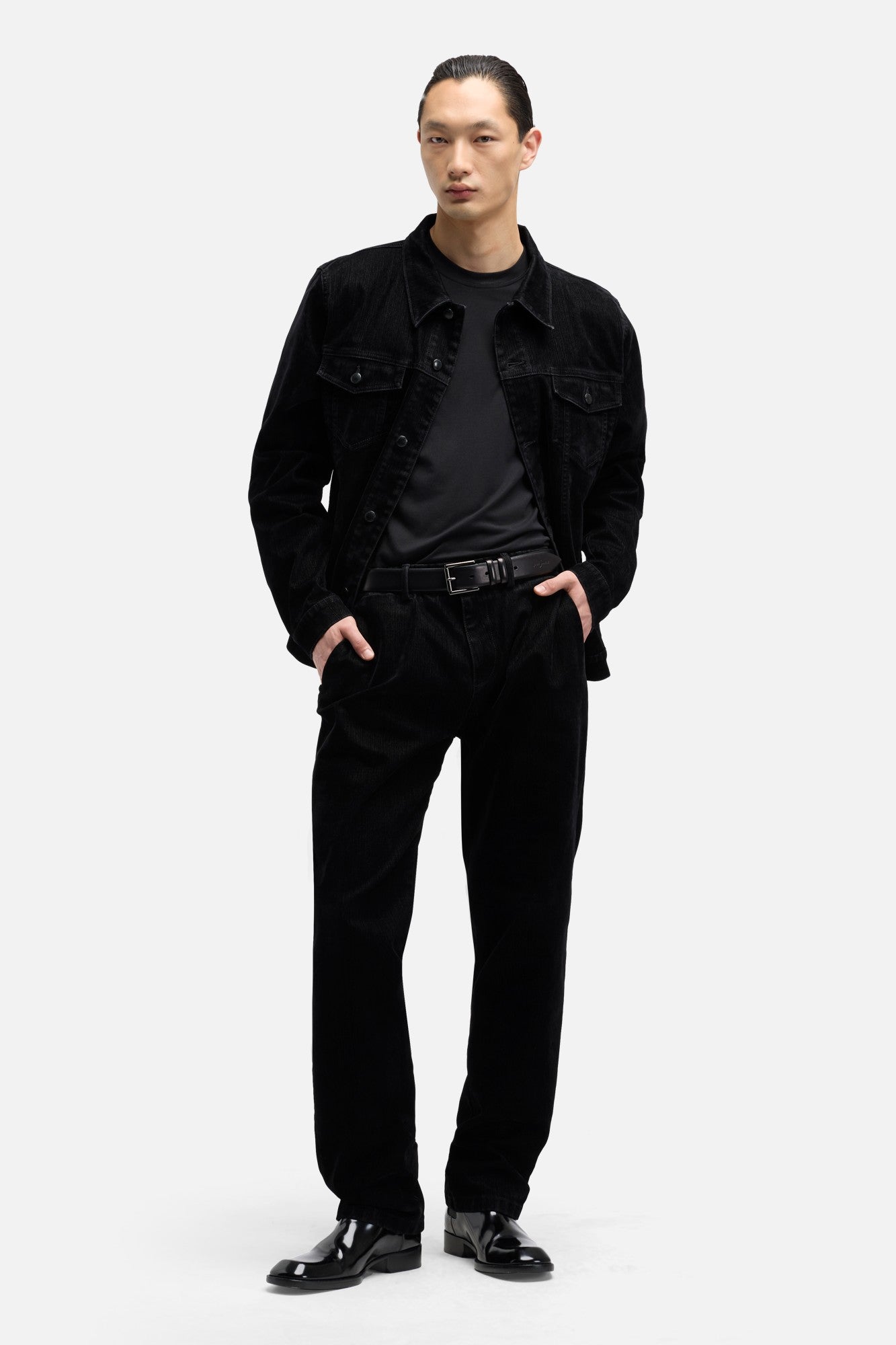 7-for-all-mankind-flock-denim-perfect-trucker-jacke-lava-rocks-herren image 2