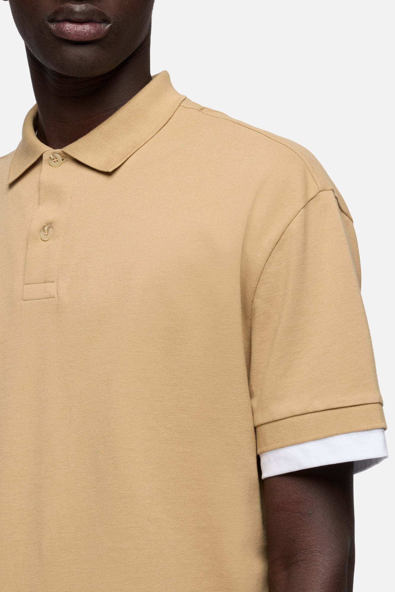 7-for-all-mankind-double-layer-polo-herren-shirt-tan image 4